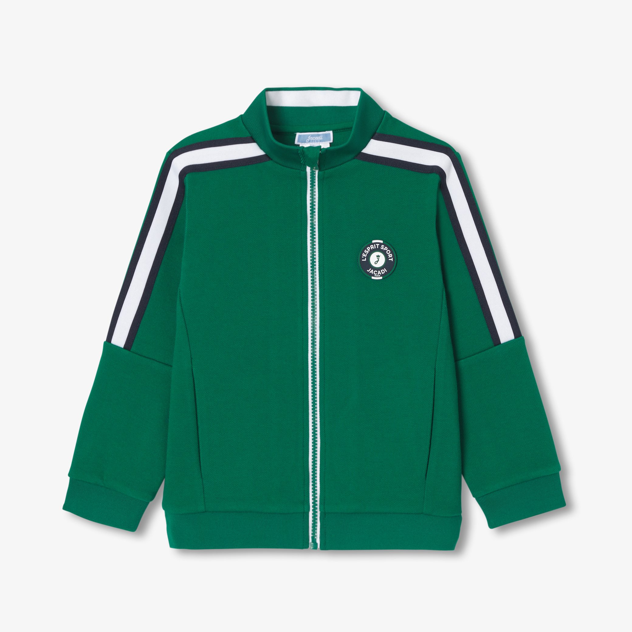 Boy zipped cardigan - Flamant Green