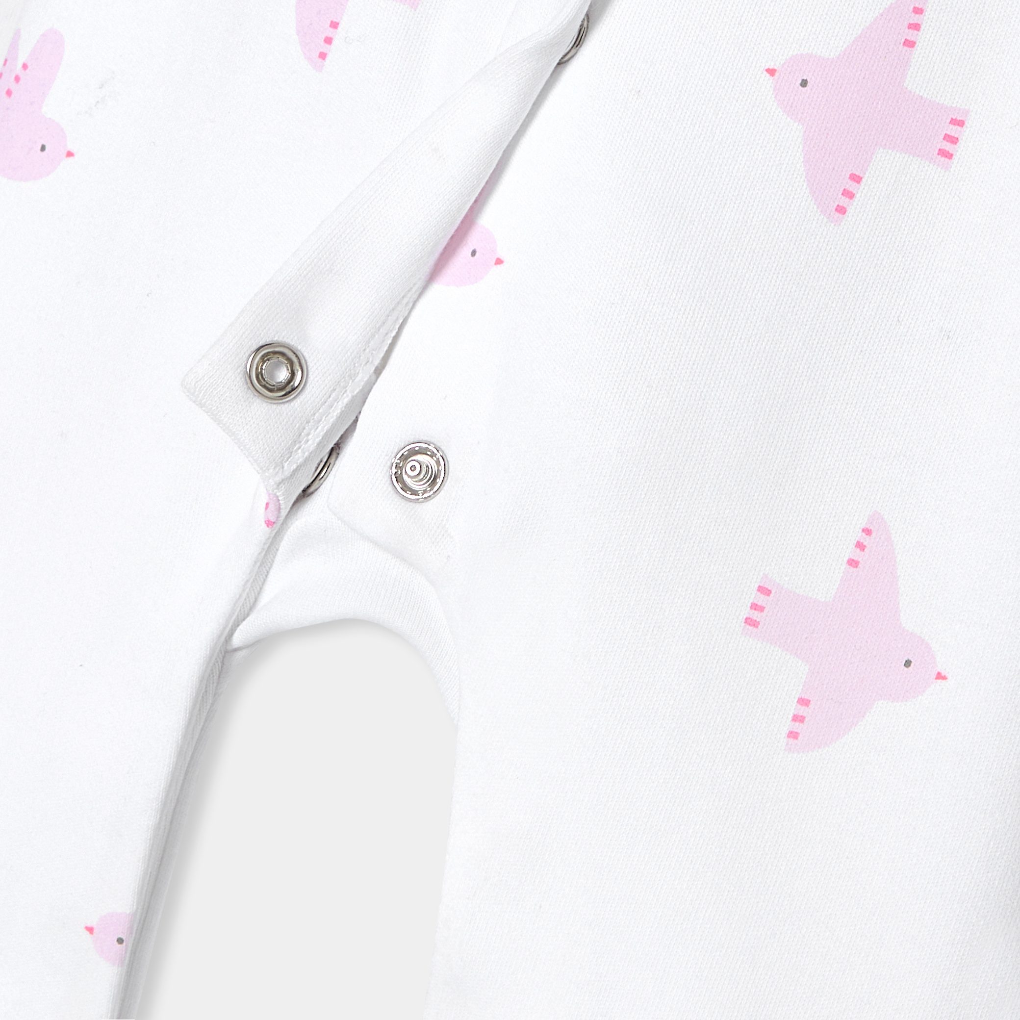 Baby girl jumpsuit in interlock - Begonia - Image 4