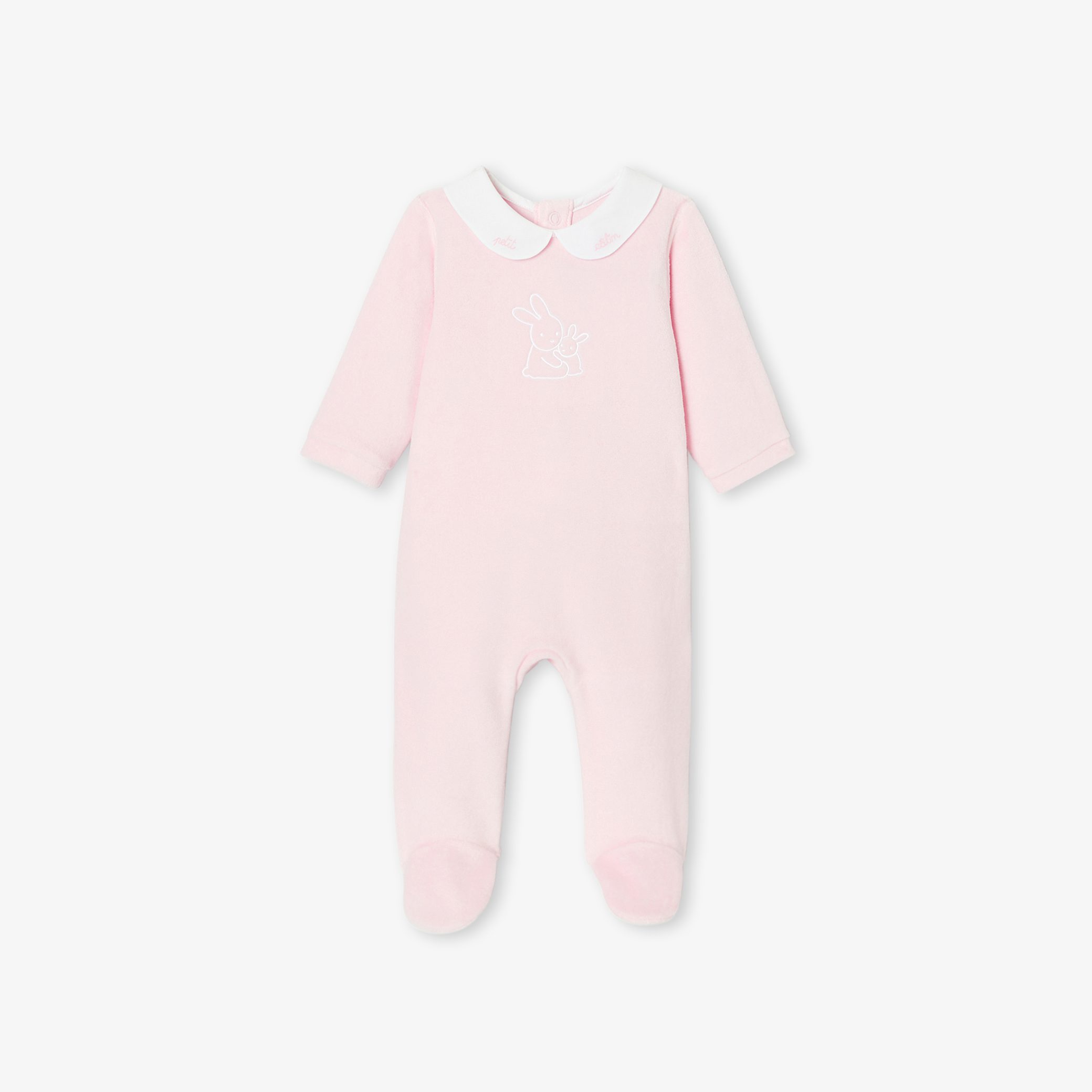Baby girl pyjamas in velvet bouclette - Desiree