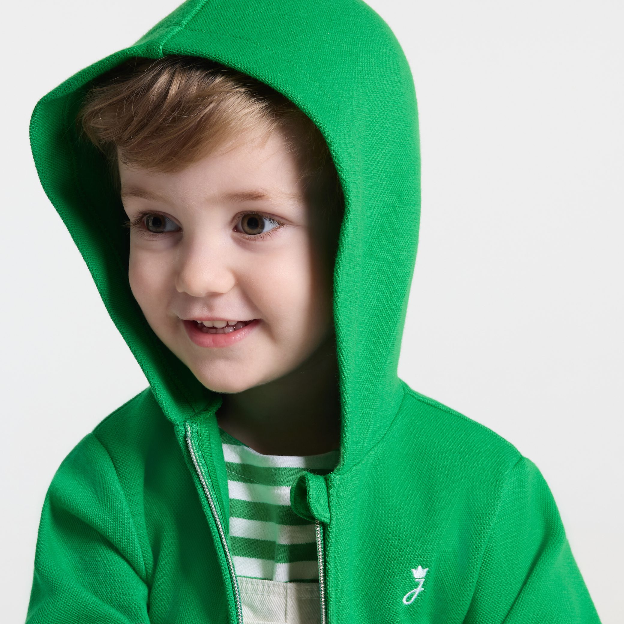 Baby boy zip-up sweatshirt - Cannelle - Image 2
