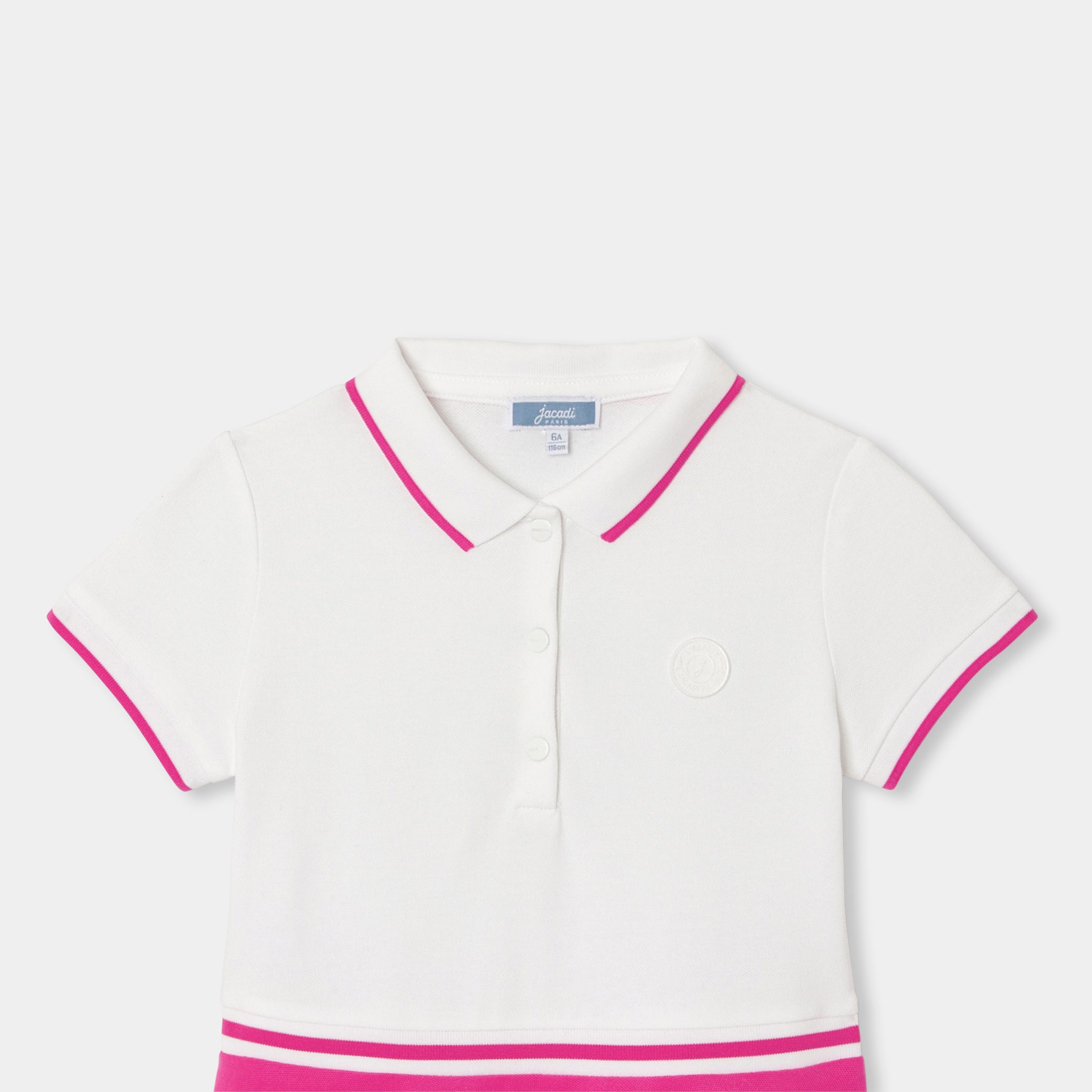 Girl dress in cotton pique - Elodie - Image 3