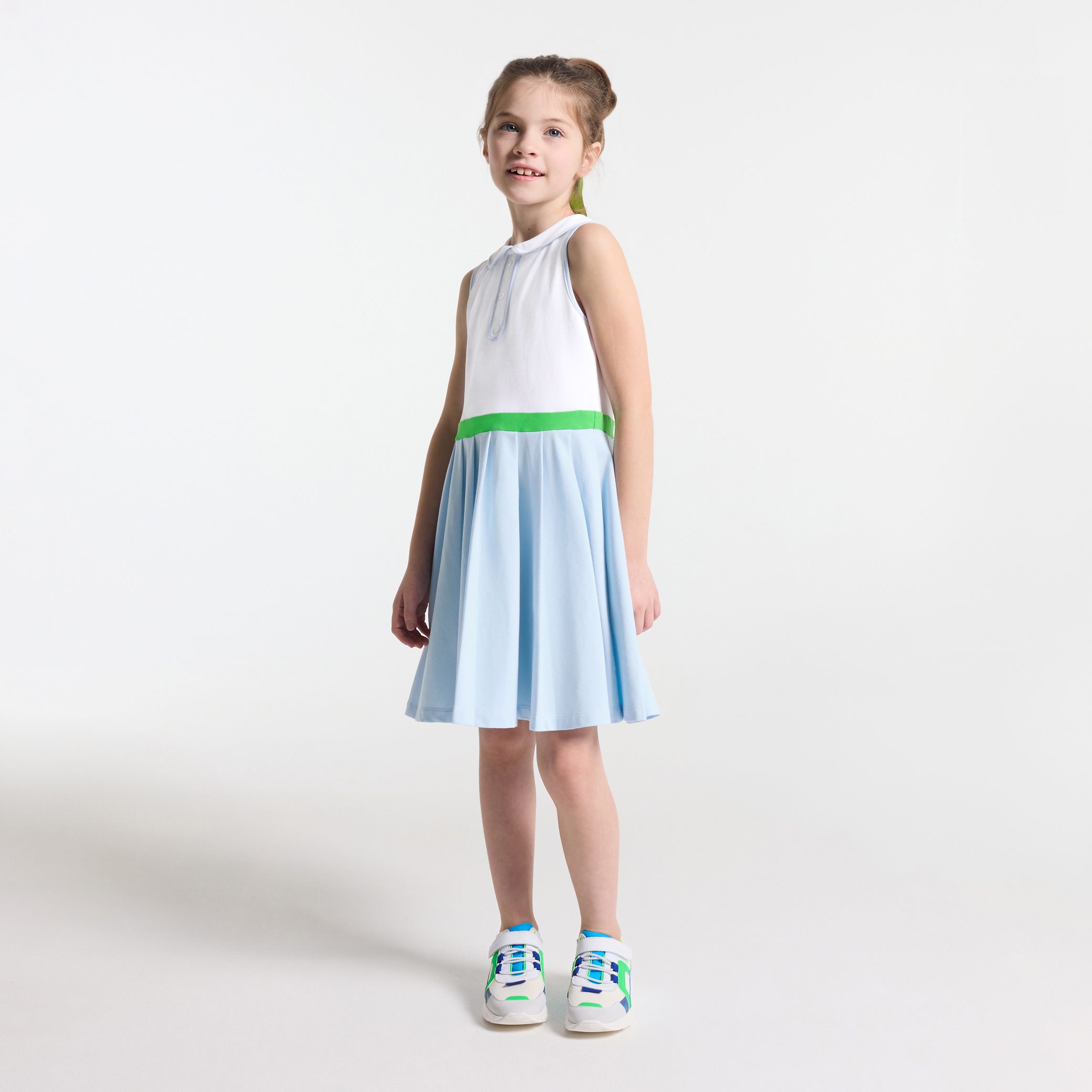 Girl polo dress - Emilie Blue