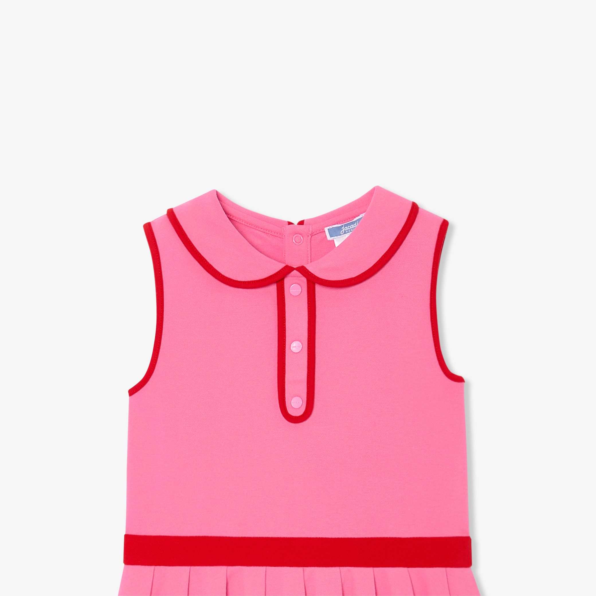 Girl polo dress - Emilie - Rose - Image 3