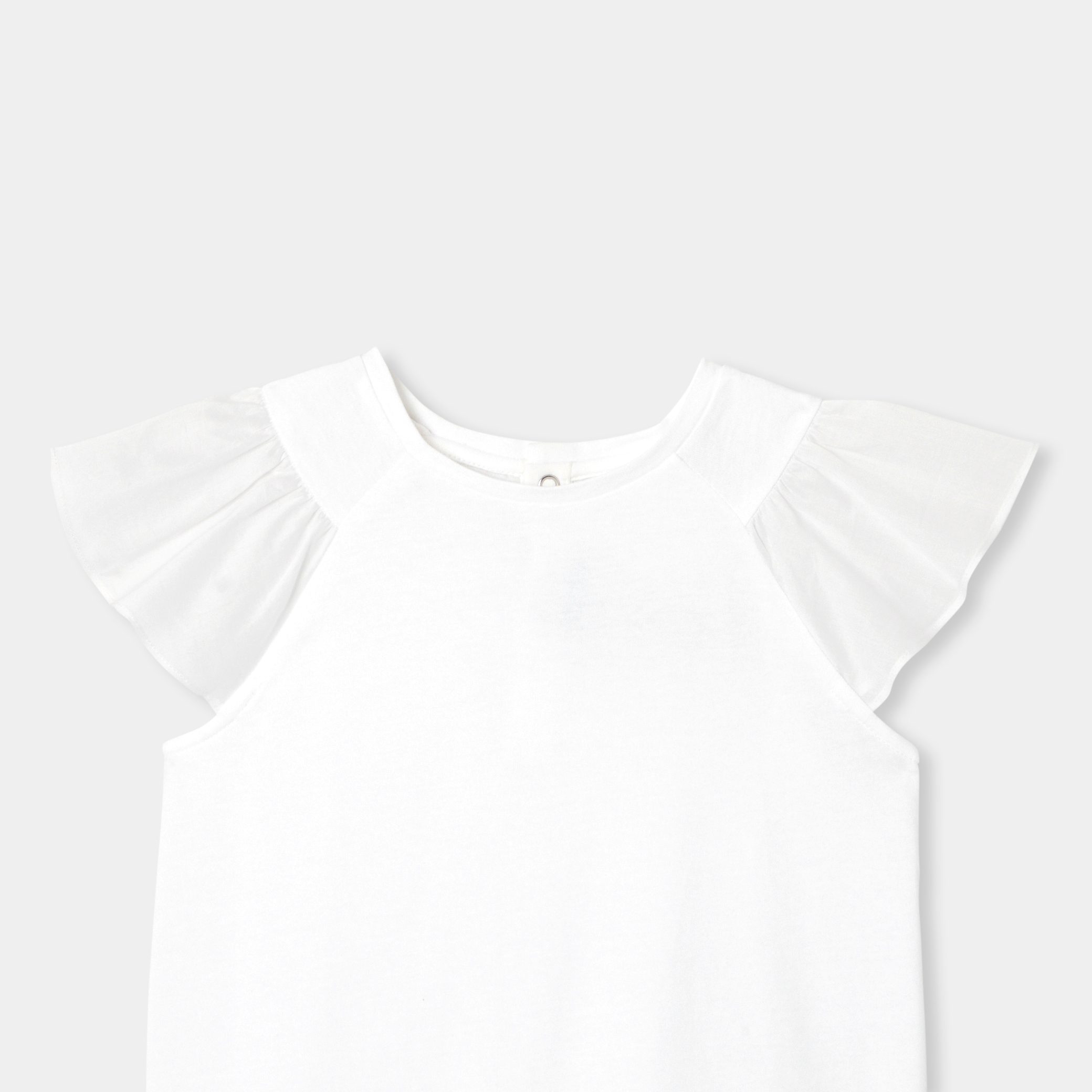 Girl T-shirt with ruffled sleeves - Etoile - Image 3