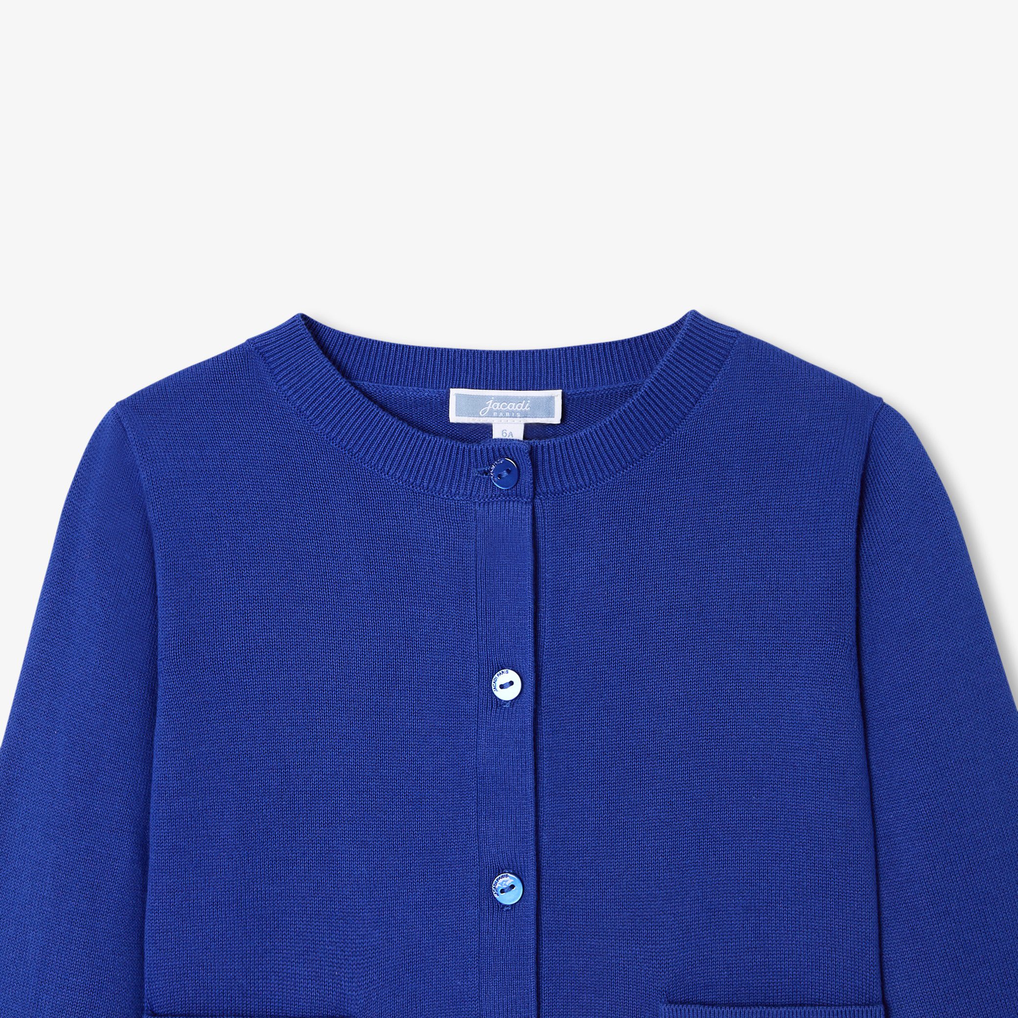 Girl jersey cardigan - Erable Indigo - Image 3
