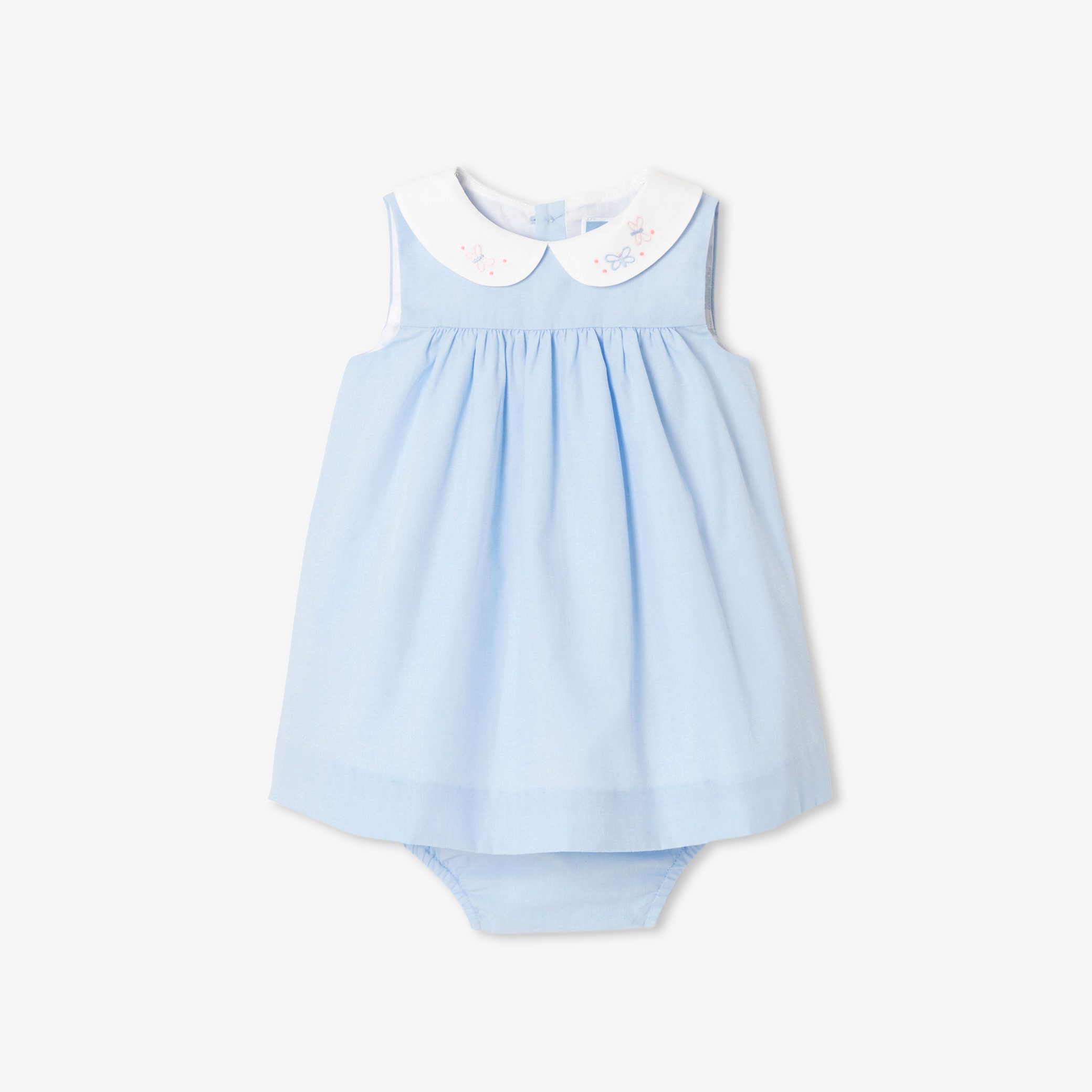 Baby girl dress in fil à fil - Biche