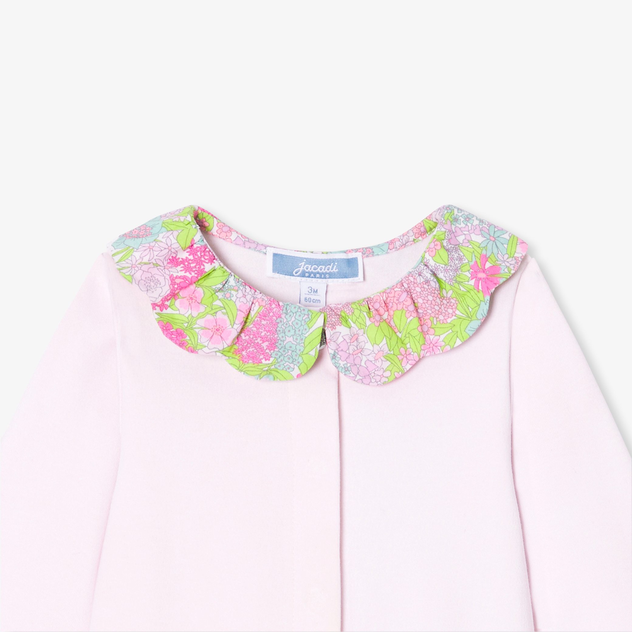 Baby girl sleepsuit in interlock - Calypso - Image 3