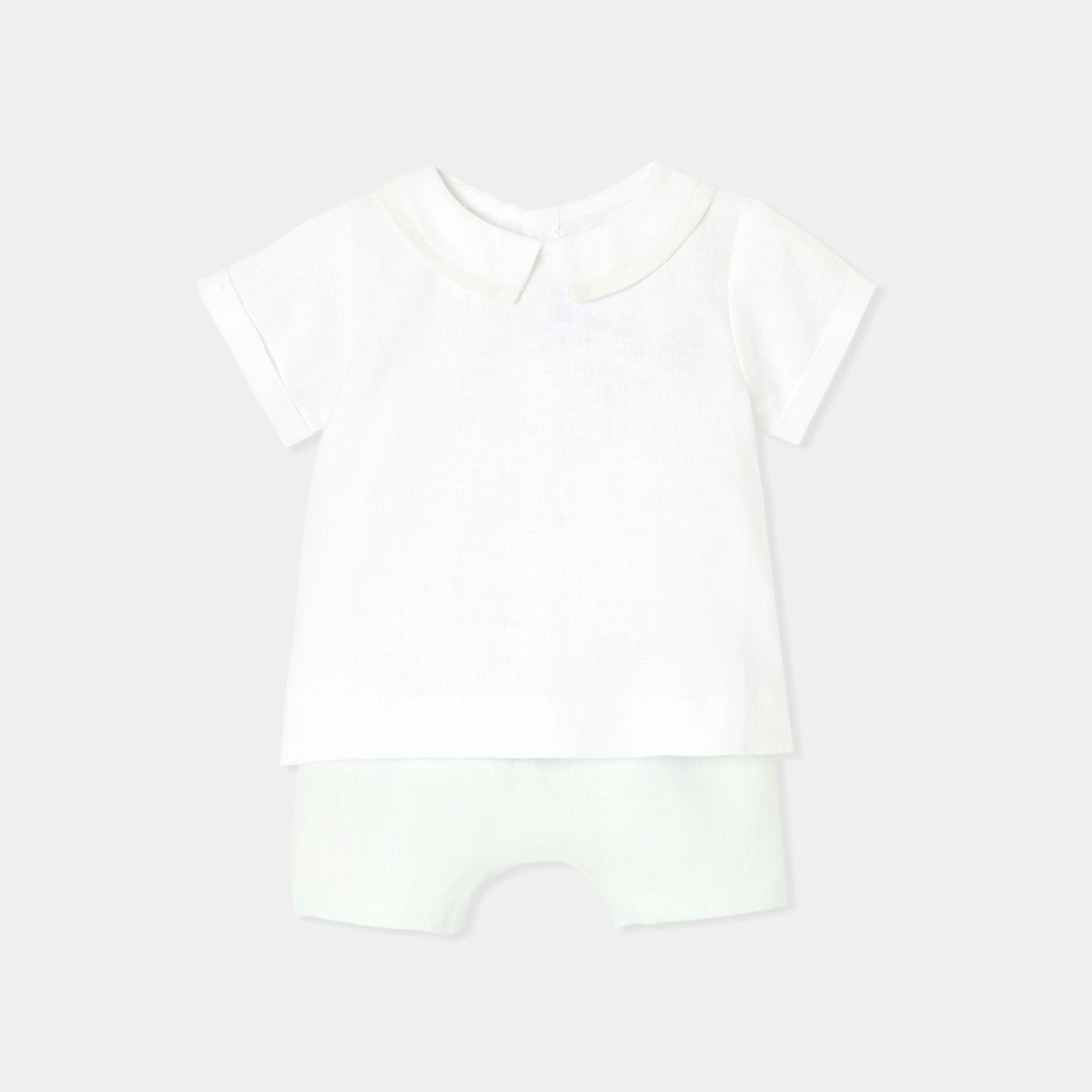 Baby boy linen set - Azur