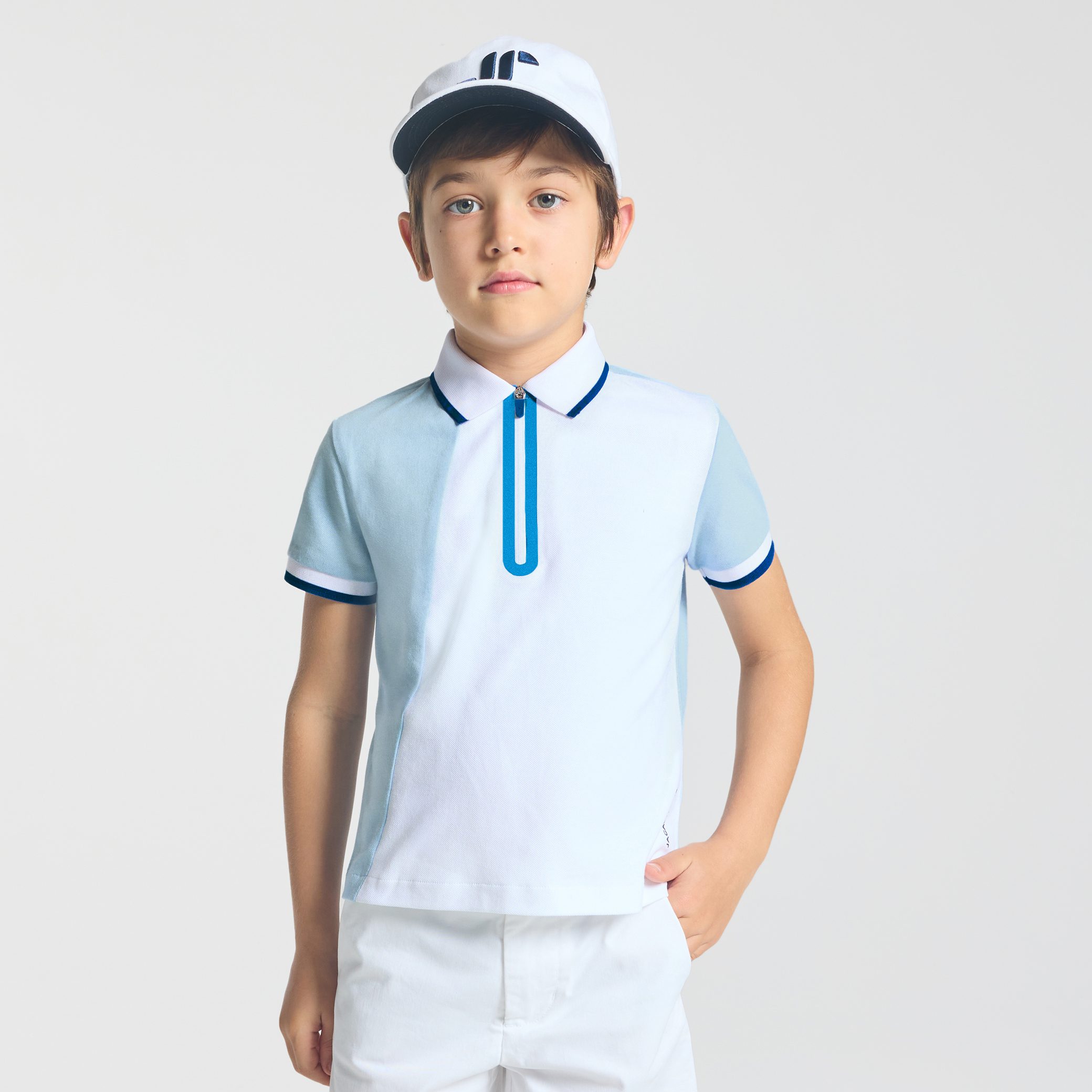 Boy polo shirt in cotton pique - Antique