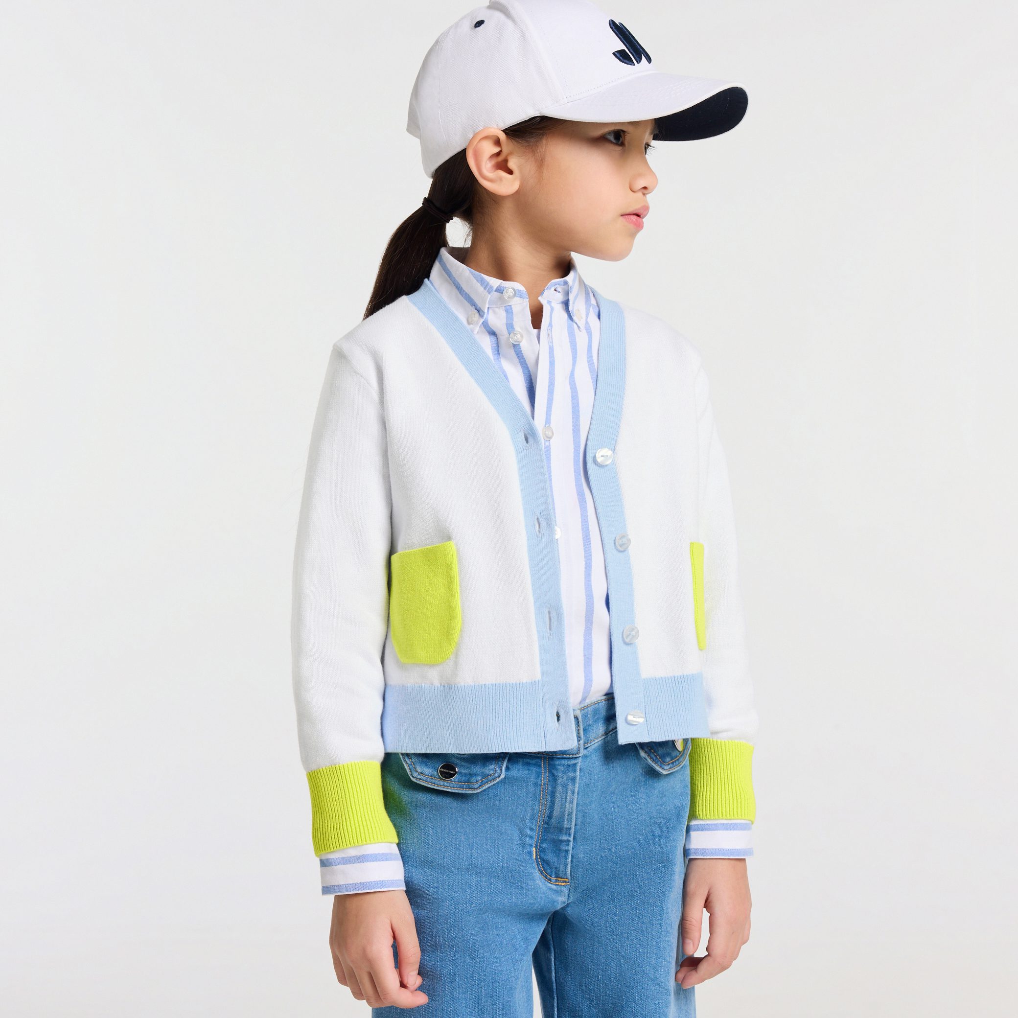 Girl colourblock cardigan - Blason