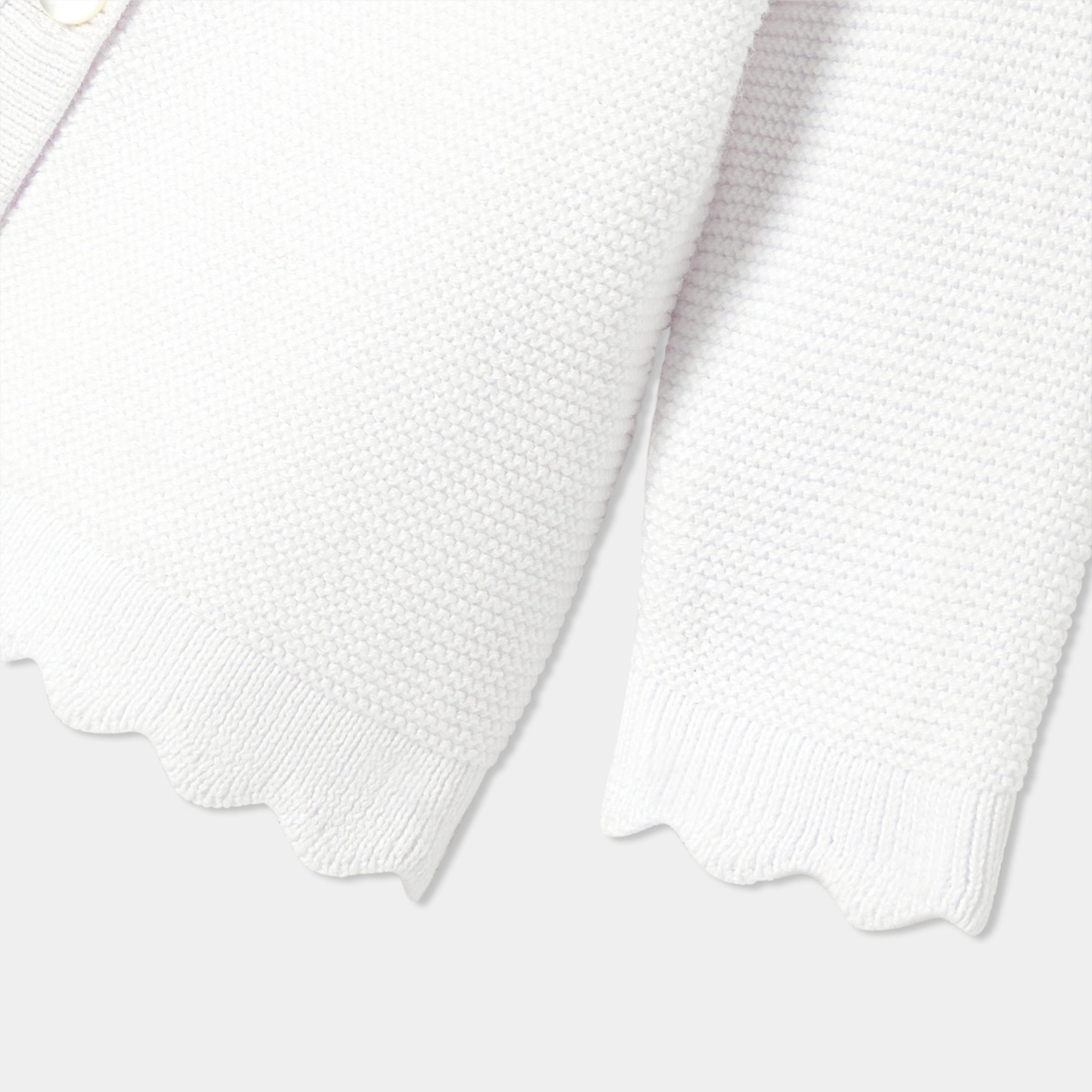 Baby girl cardigan in garter stitch - Ecrin - Image 4