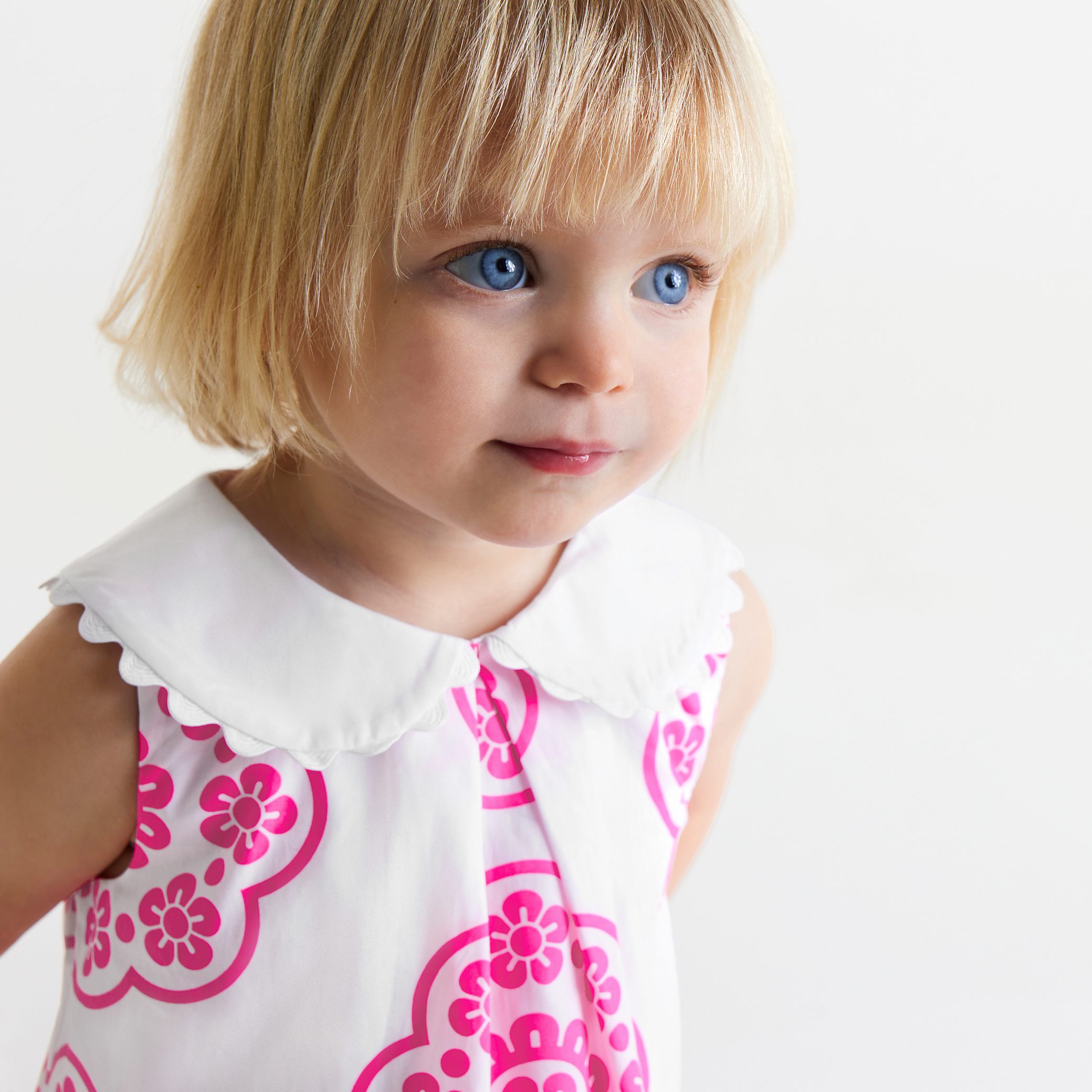 Baby girl rose print dress - Coralie - Image 2