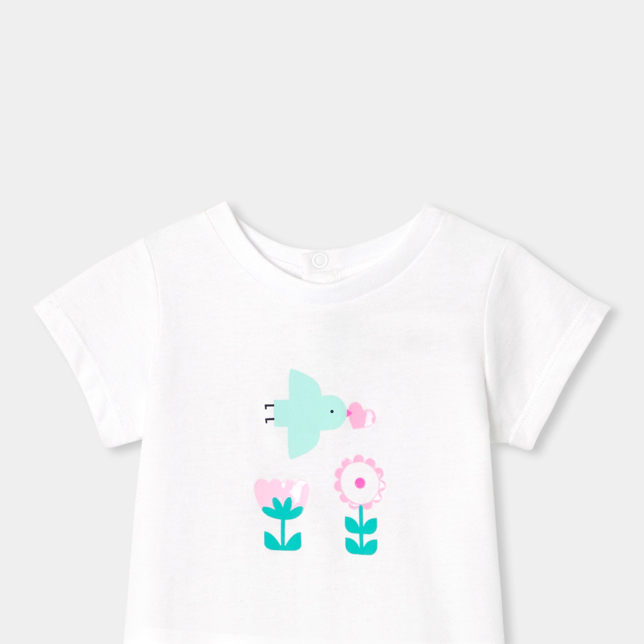 Baby girl short-sleeved T-shirt - Amande - Image 3