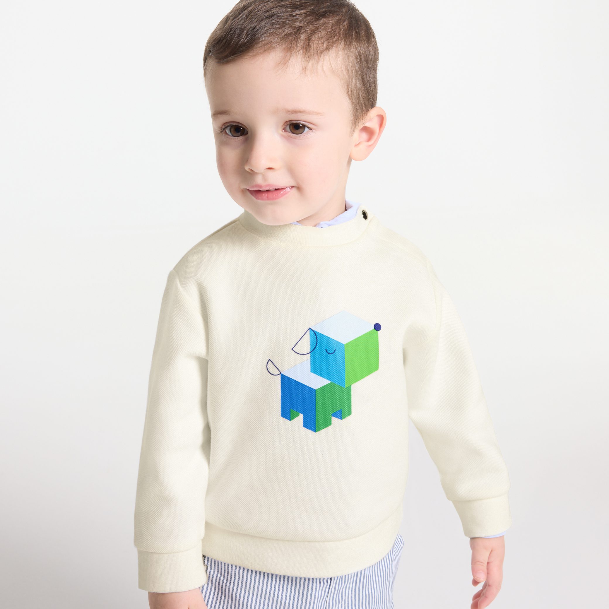 Baby boy fleece sweatshirt - Corniche