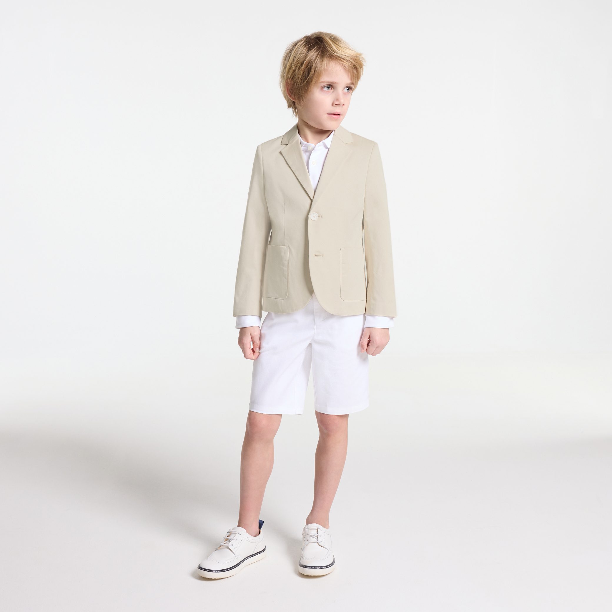 Boy jacket in cotton satin - Chateau - Image 2