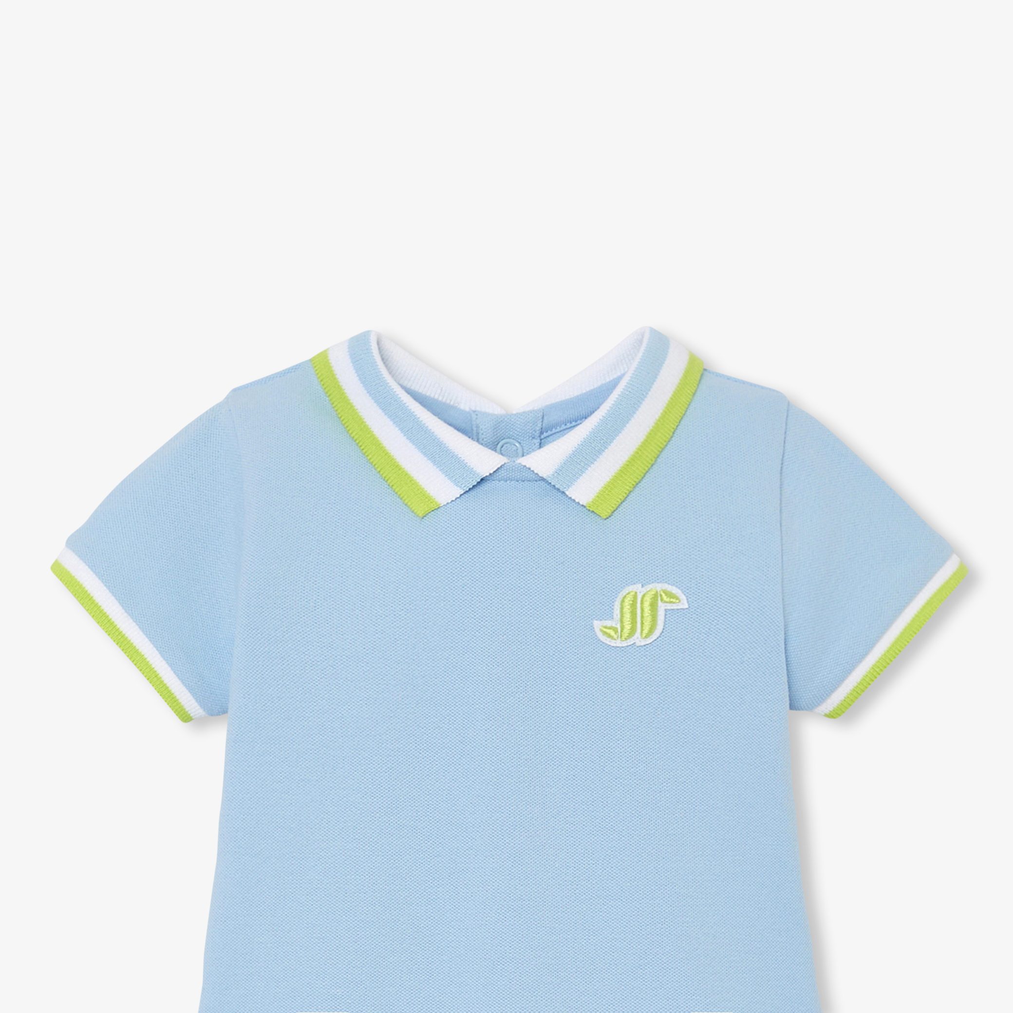Baby boy polo/short jumpsuit - Clarinette - Image 3