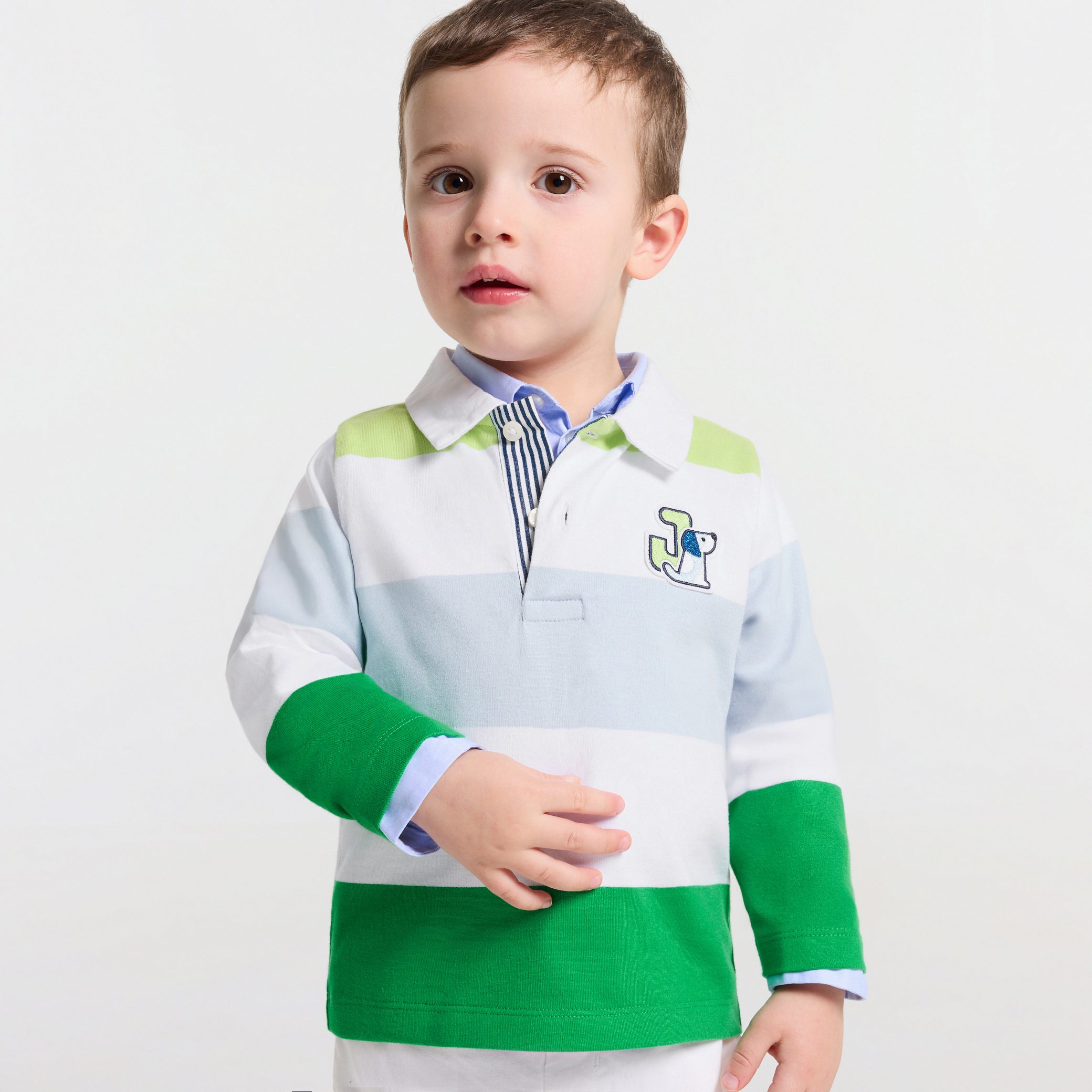 Baby boy long-sleeve polo shirt - Caleche