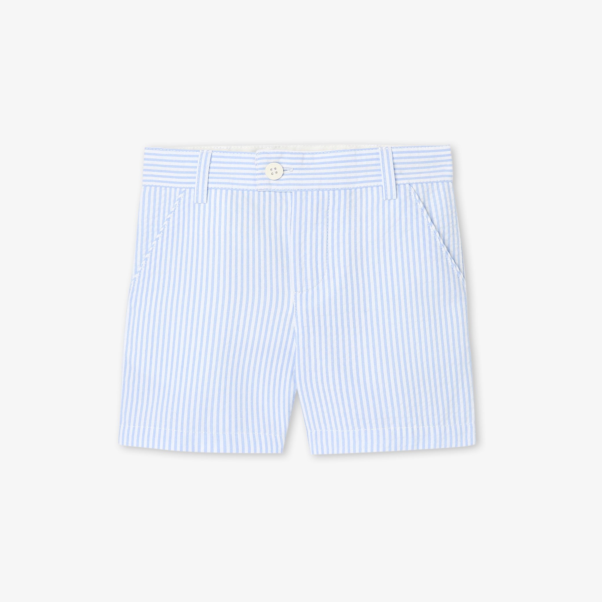 Baby boy shorts in seersucker - Campanule