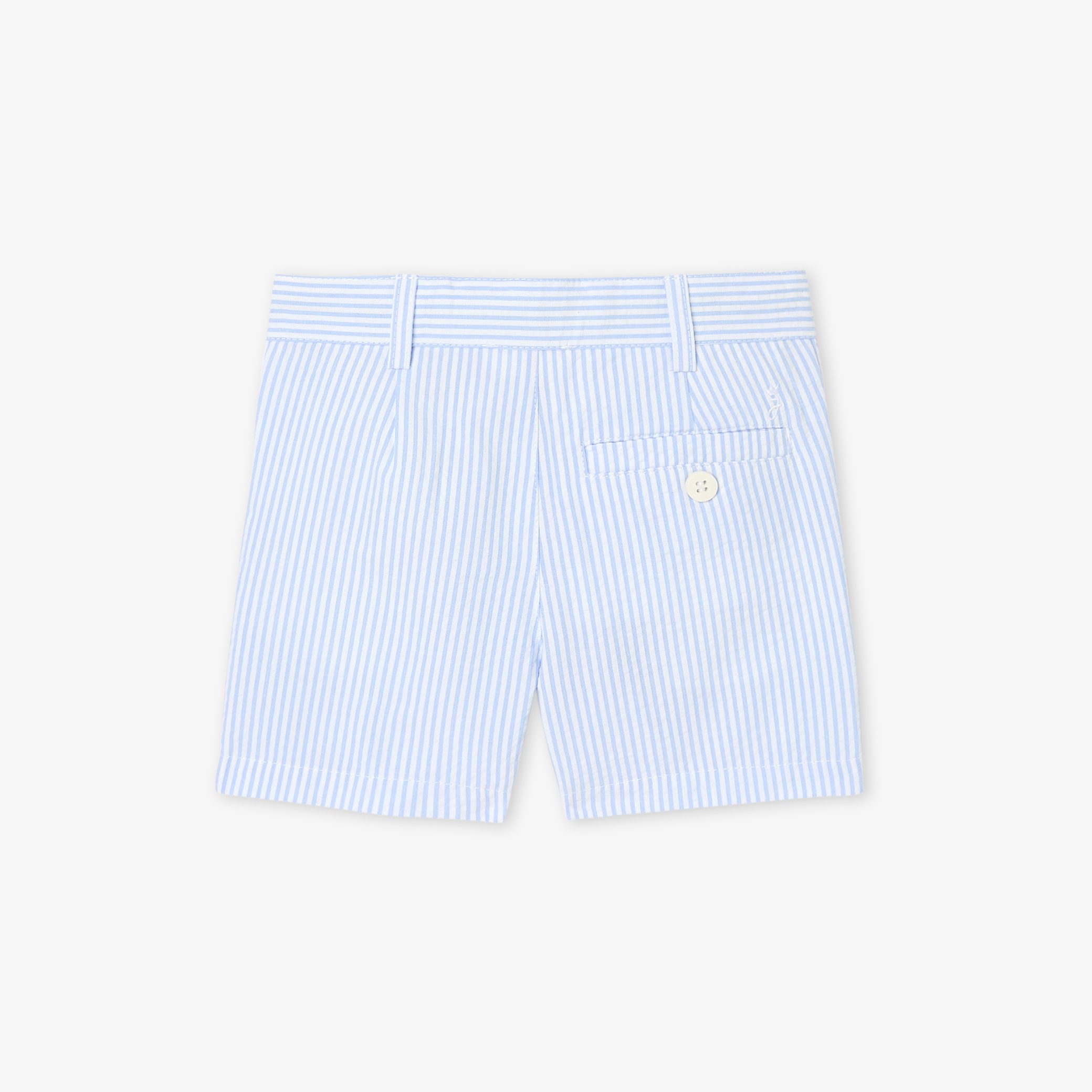Baby boy shorts in seersucker - Campanule - Image 2