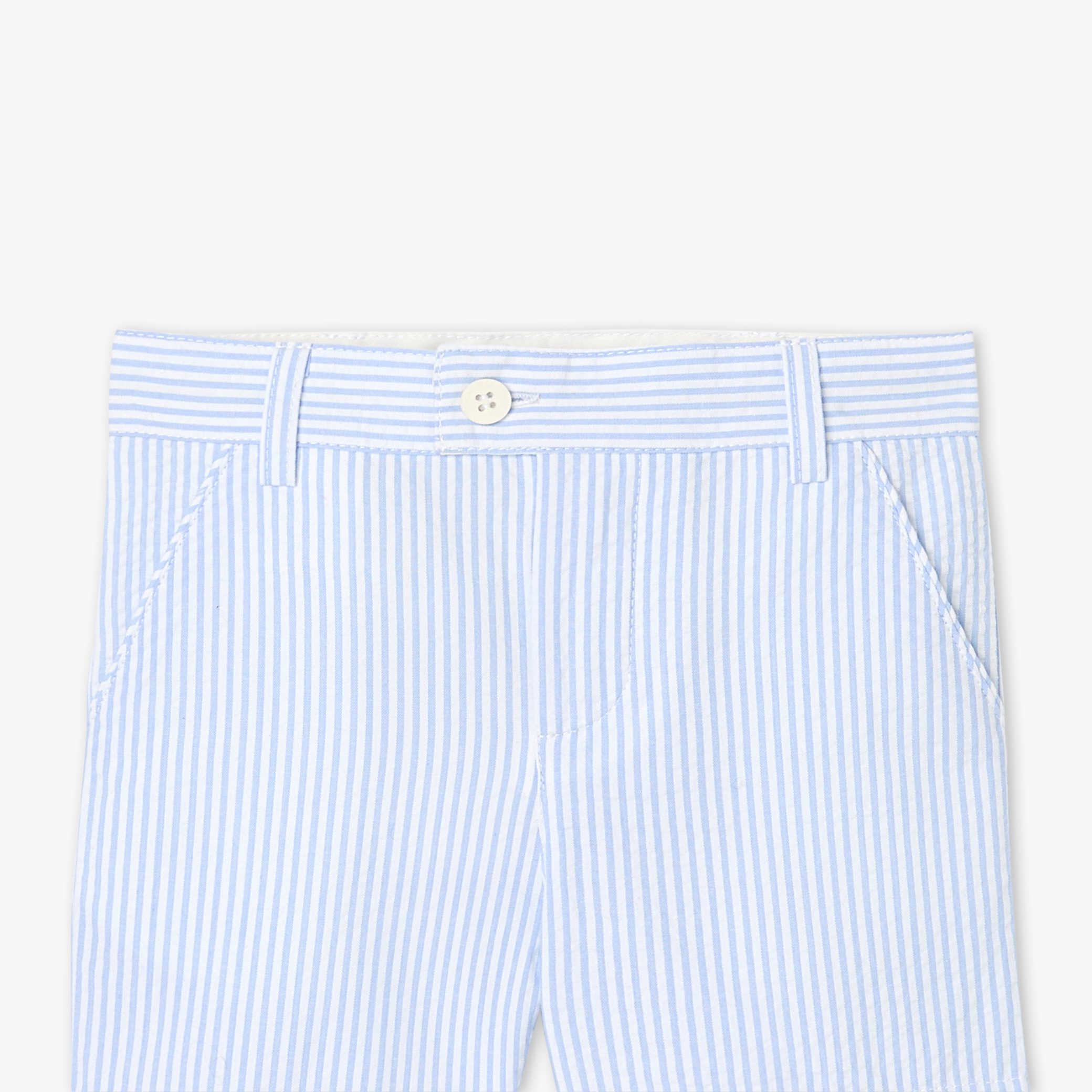 Baby boy shorts in seersucker - Campanule - Image 3