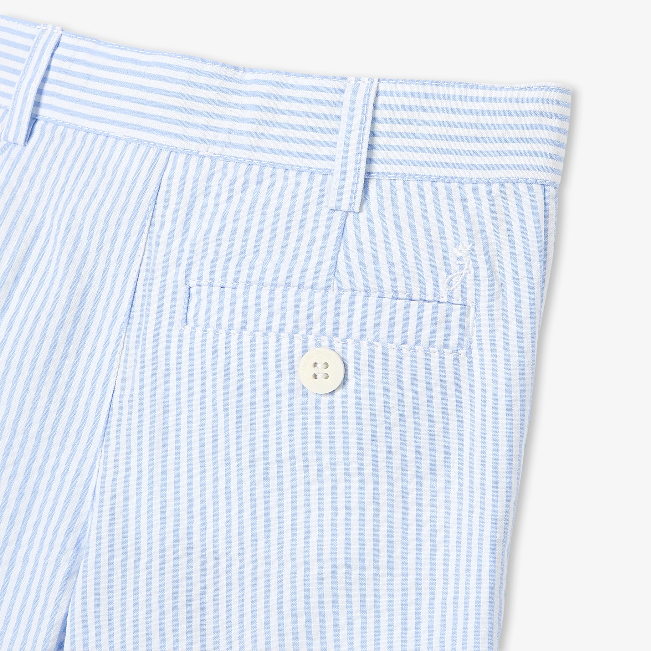 Baby boy shorts in seersucker - Campanule - Image 4