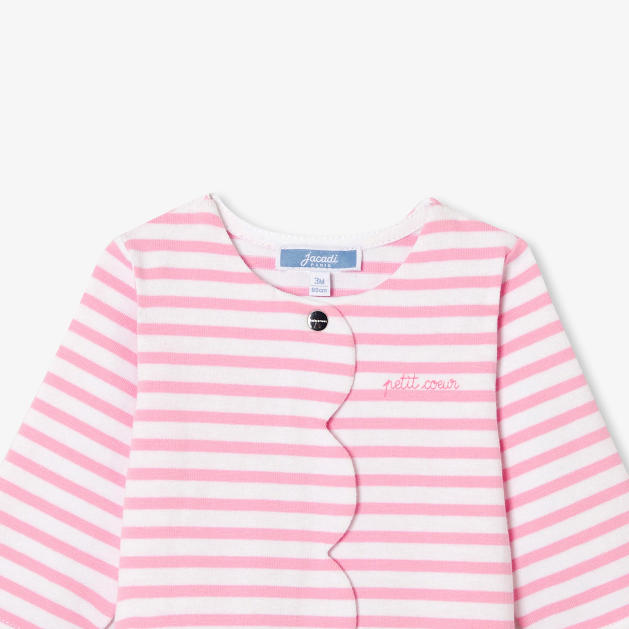 Baby girl jumpsuit in striped jersey - Adonie - Image 3