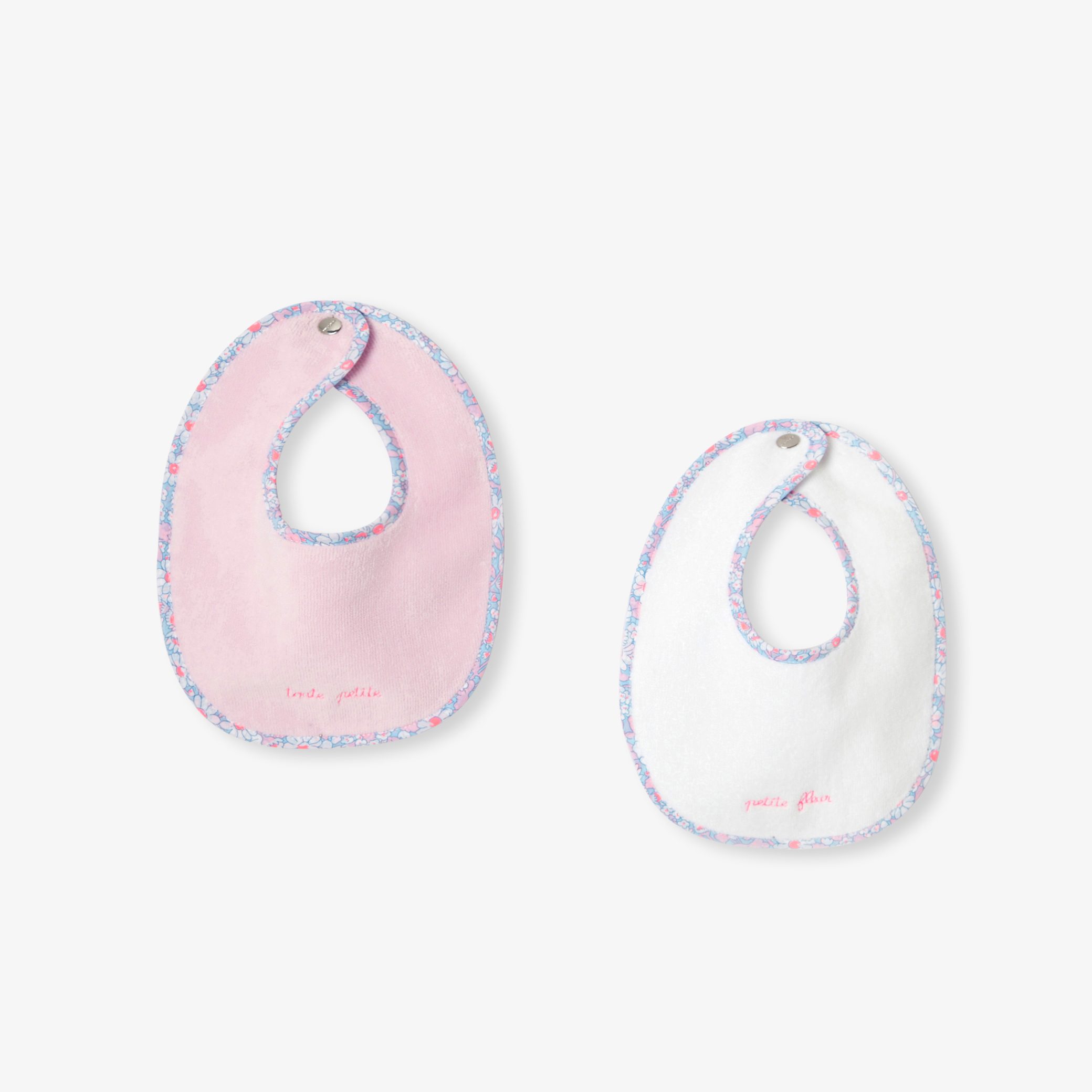 Set of 2 terry cloth bibs