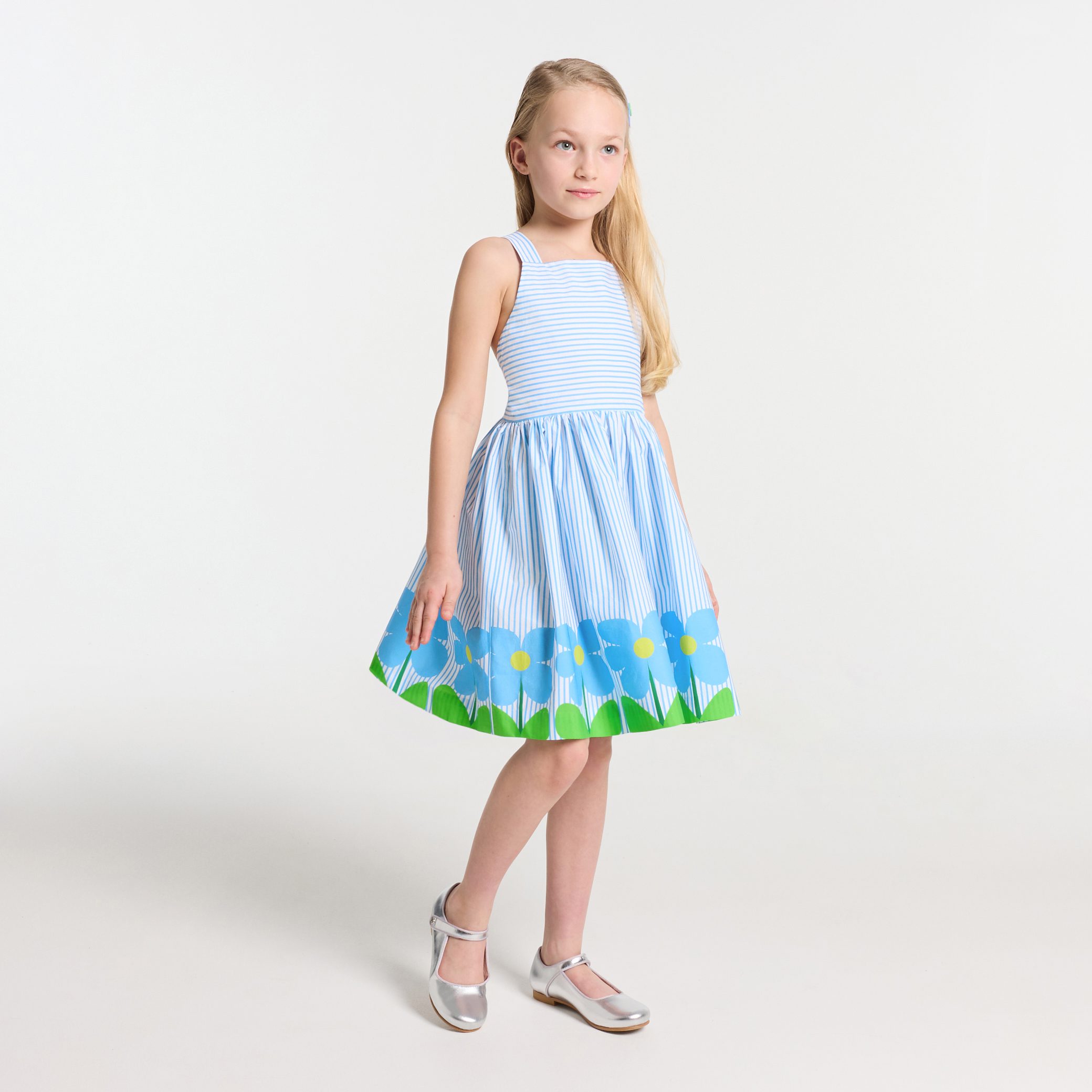 Girl cross-over back dress - Naelle