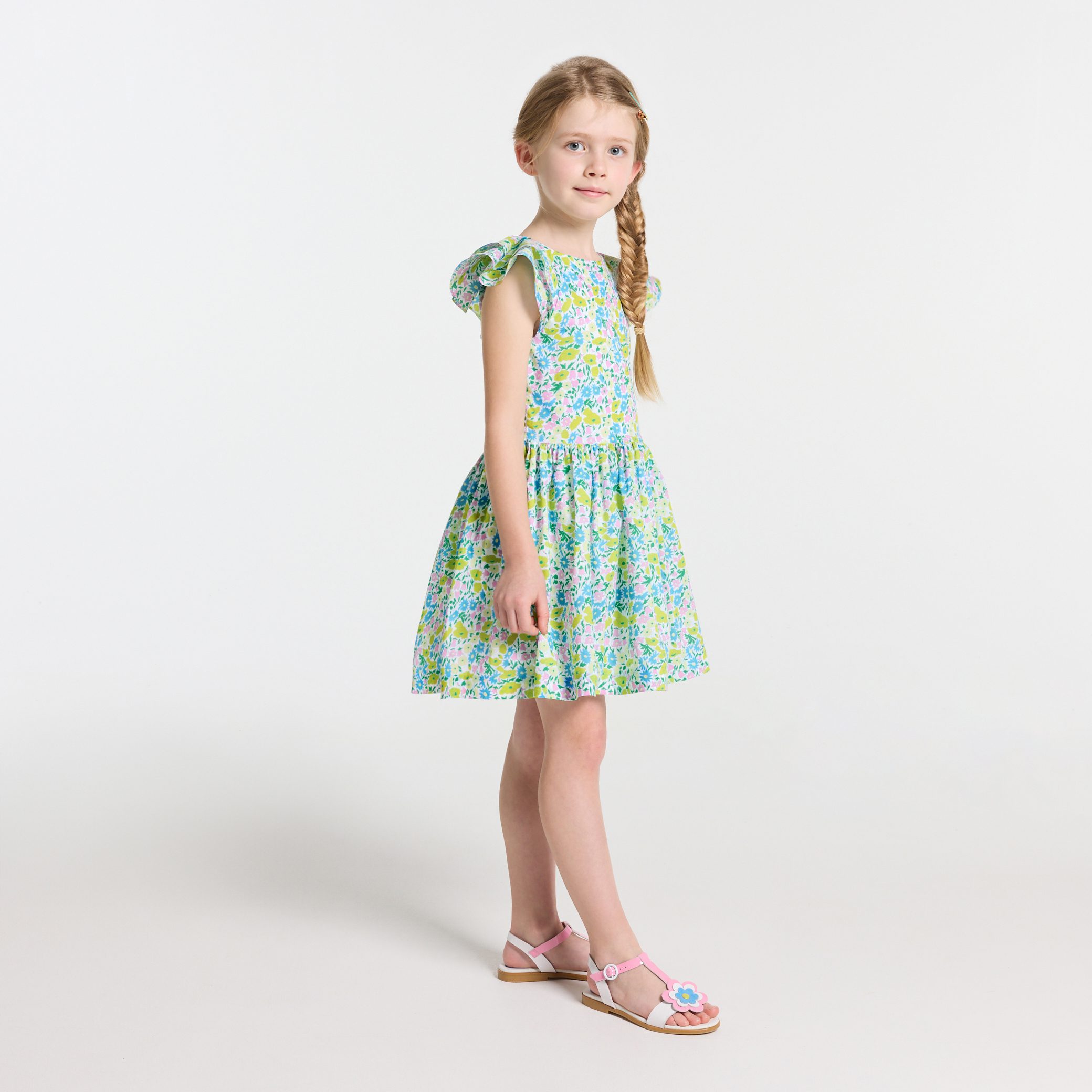 Girl dress in Liberty fabric - Nectarine