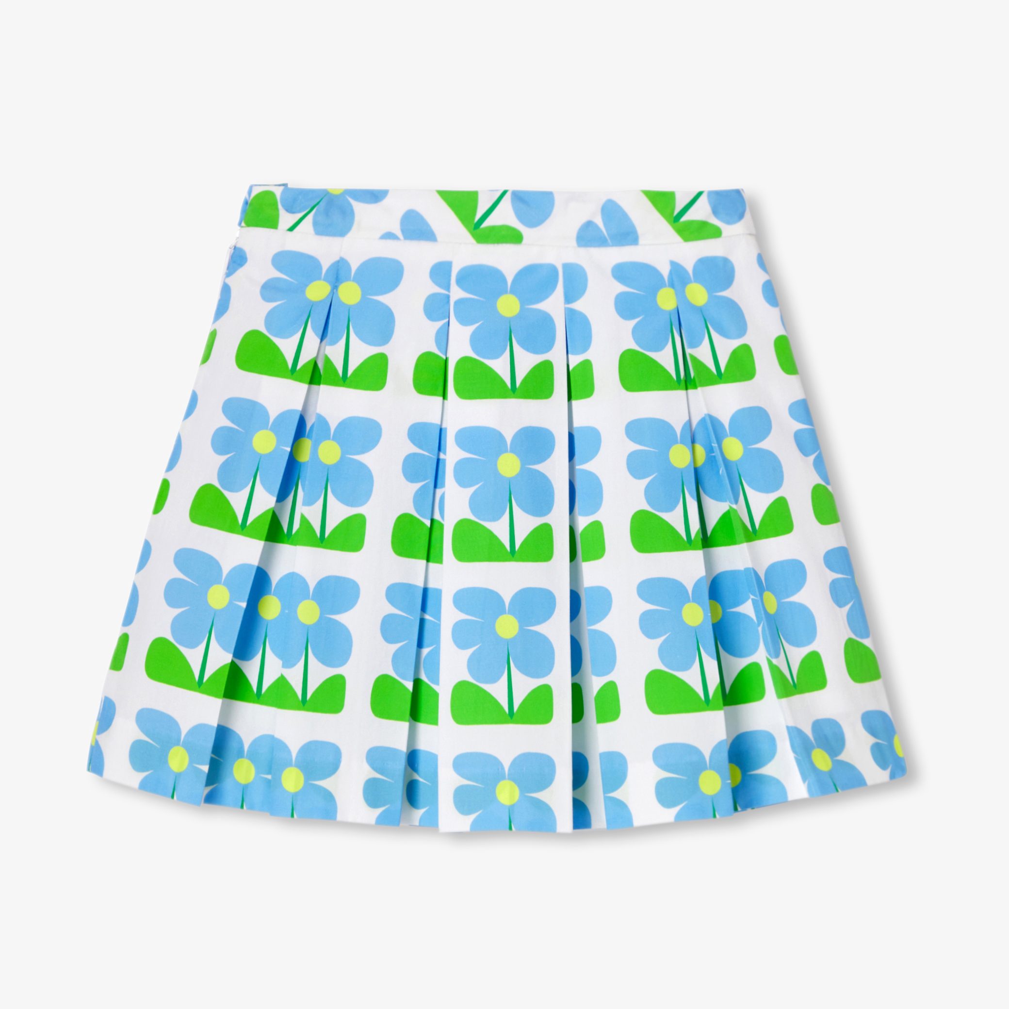 Girl pleated skirt in poplin - Noira - Image 4