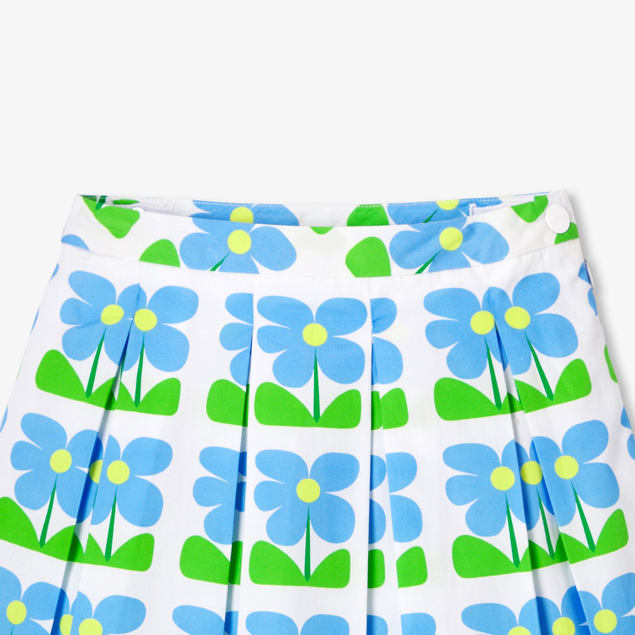 Girl pleated skirt in poplin - Noira - Image 5