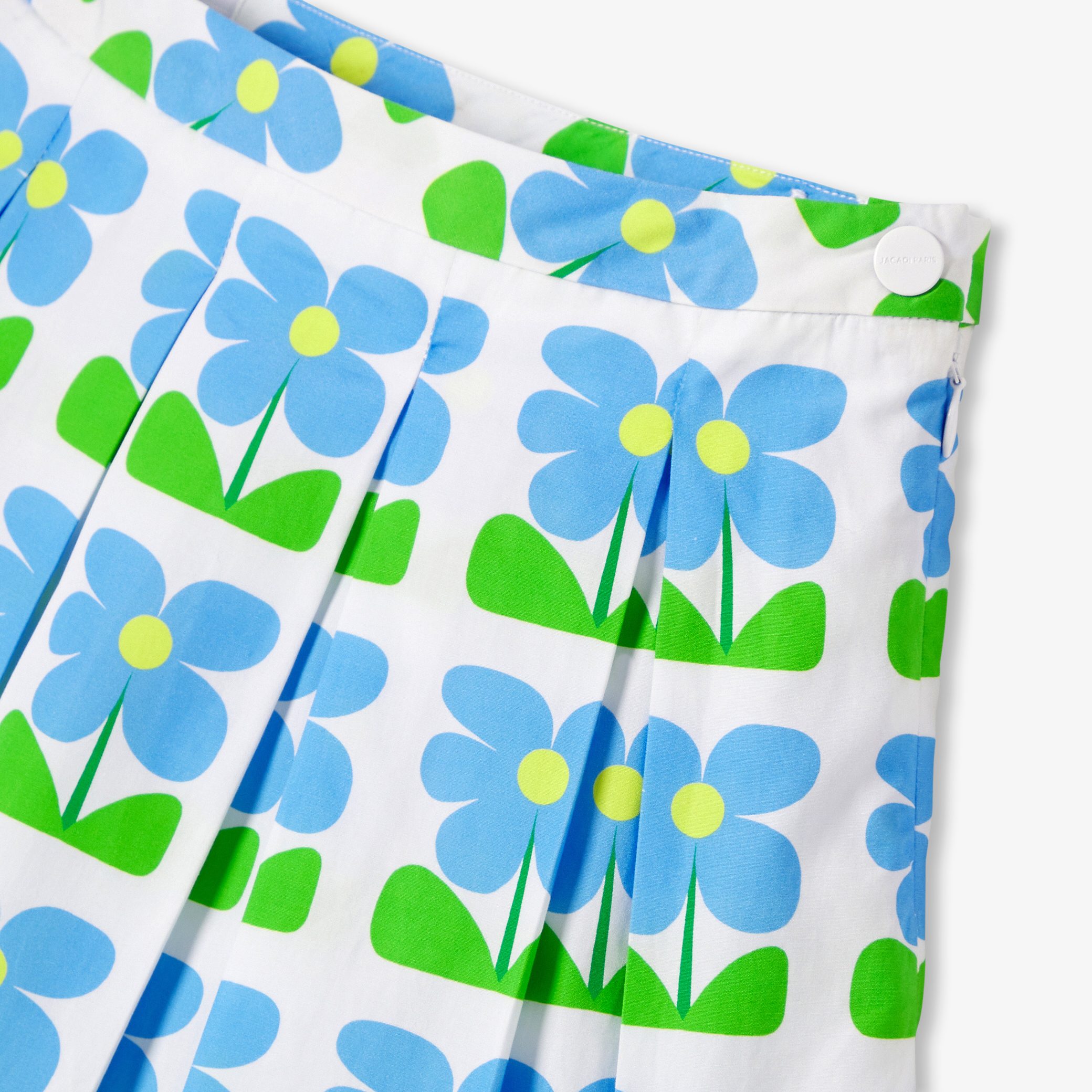 Girl pleated skirt in poplin - Noira - Image 6