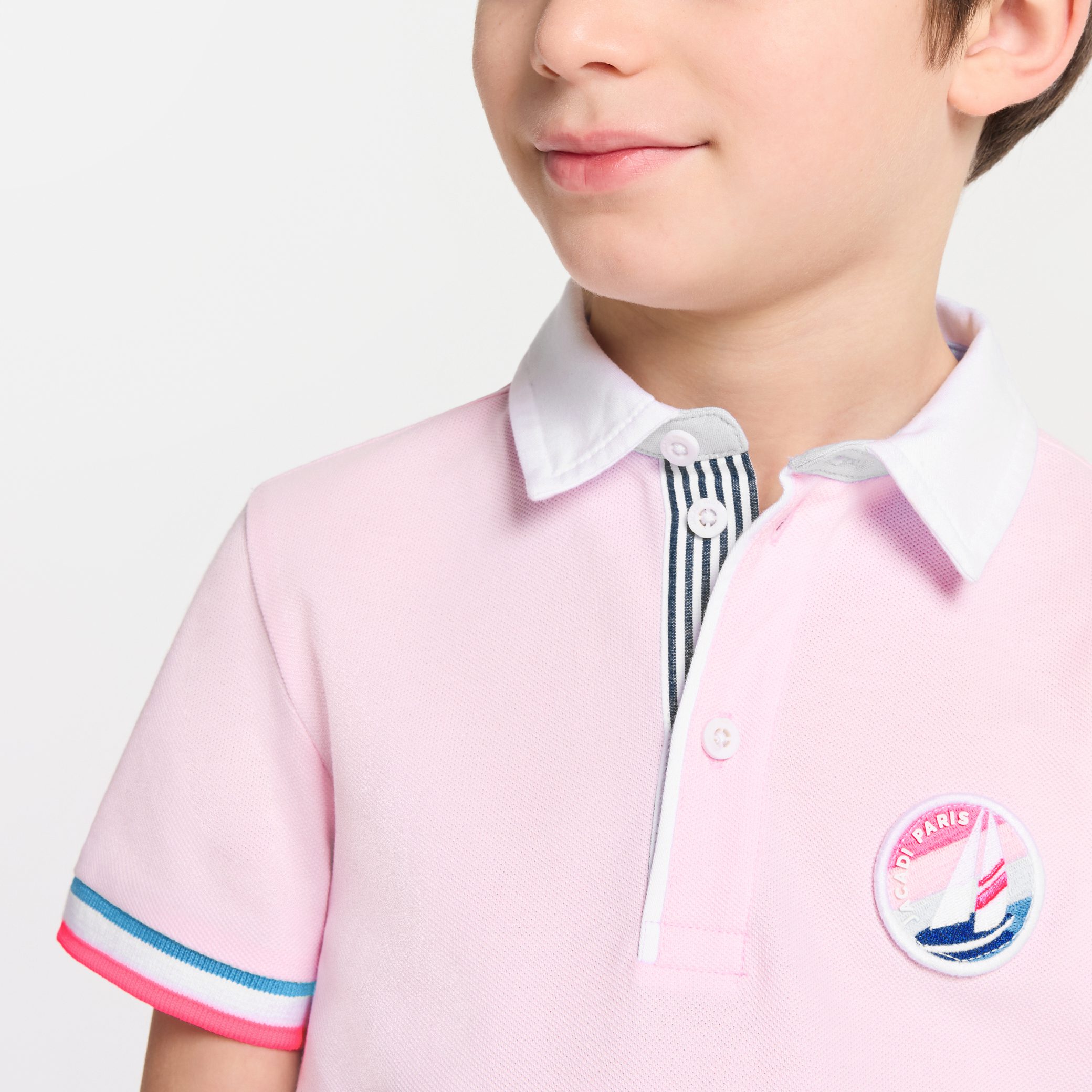 Boy polo shirt in cotton pique - Alberta - Image 2