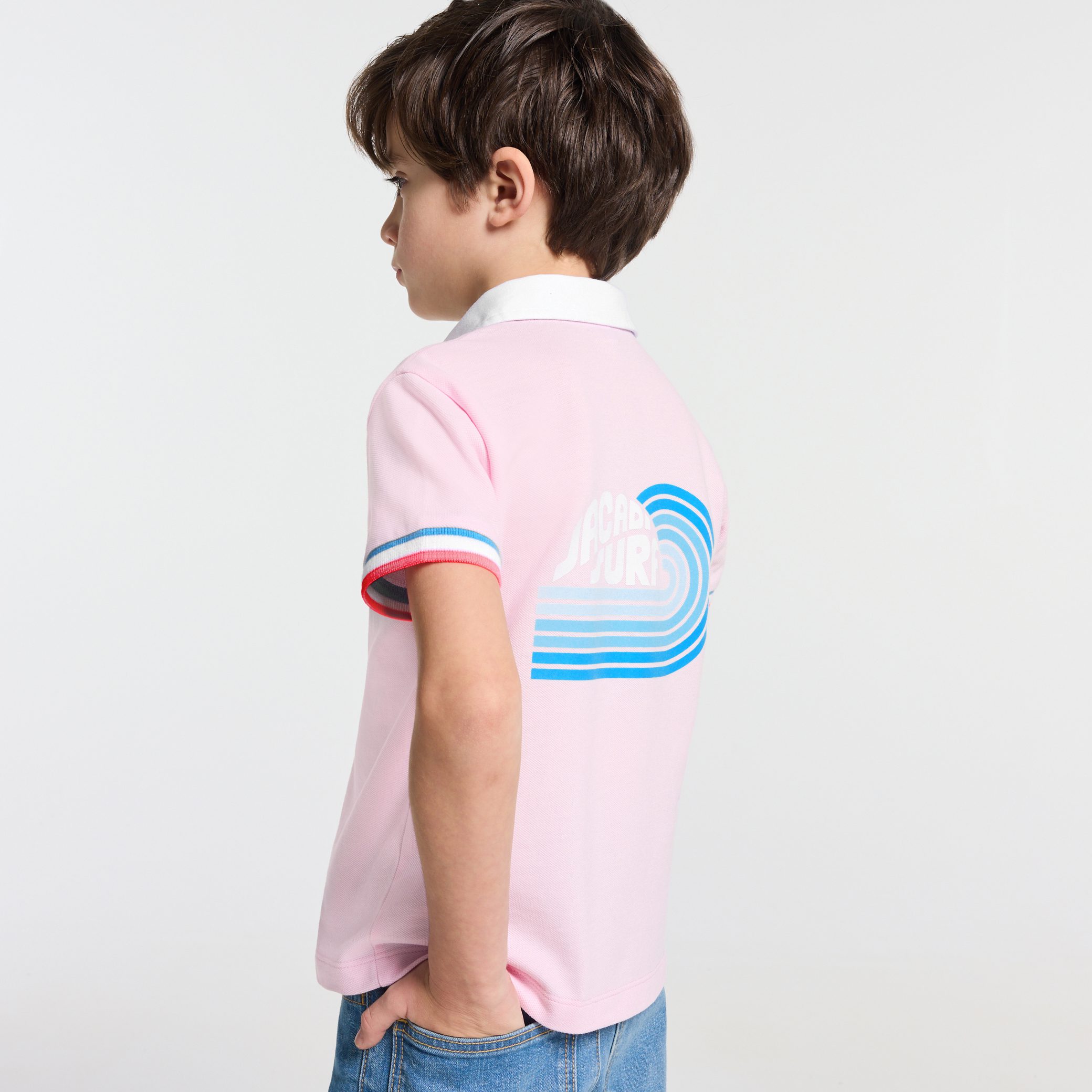 Boy polo shirt in cotton pique - Alberta - Image 3