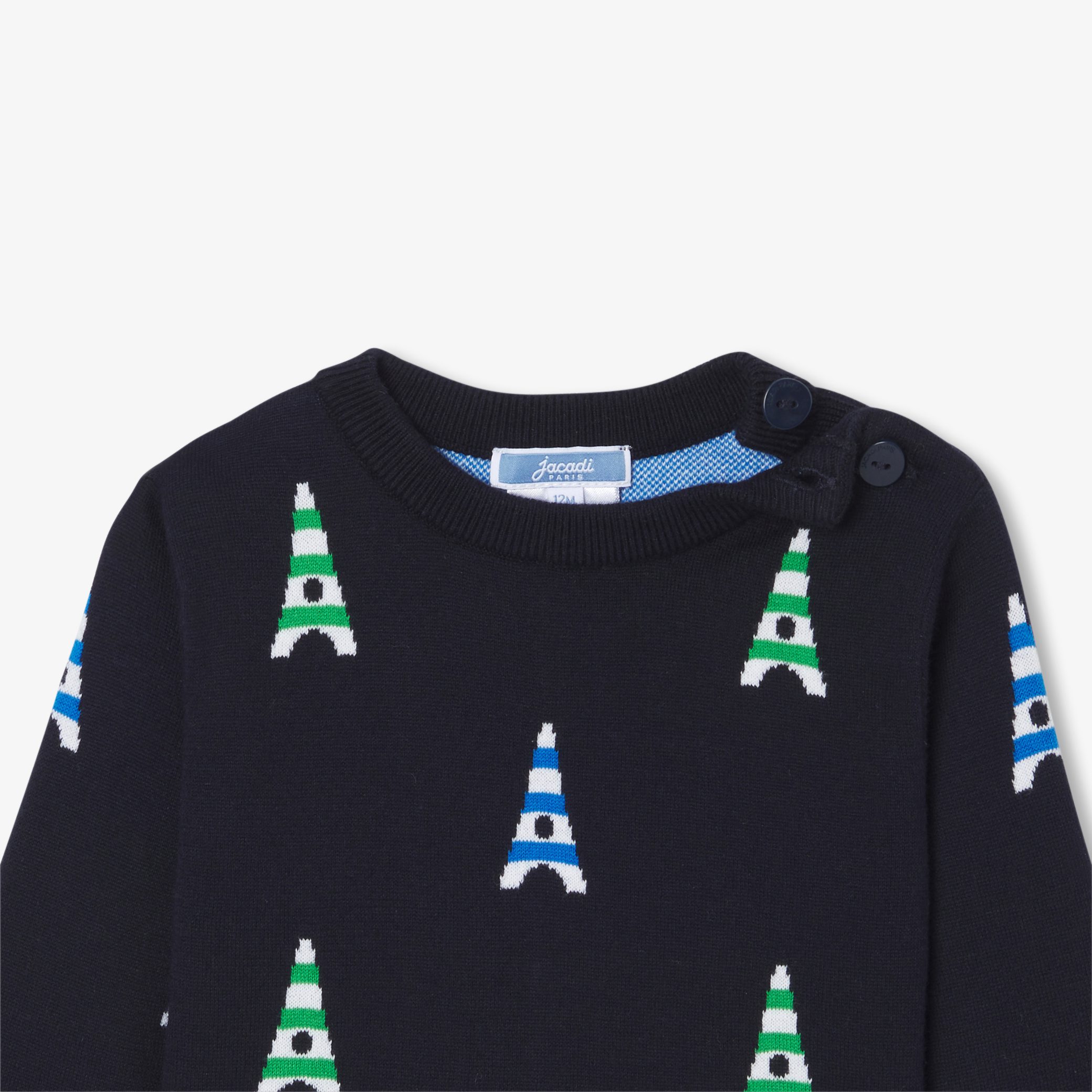 Baby boy cotton jumper - Fortunee - Image 3