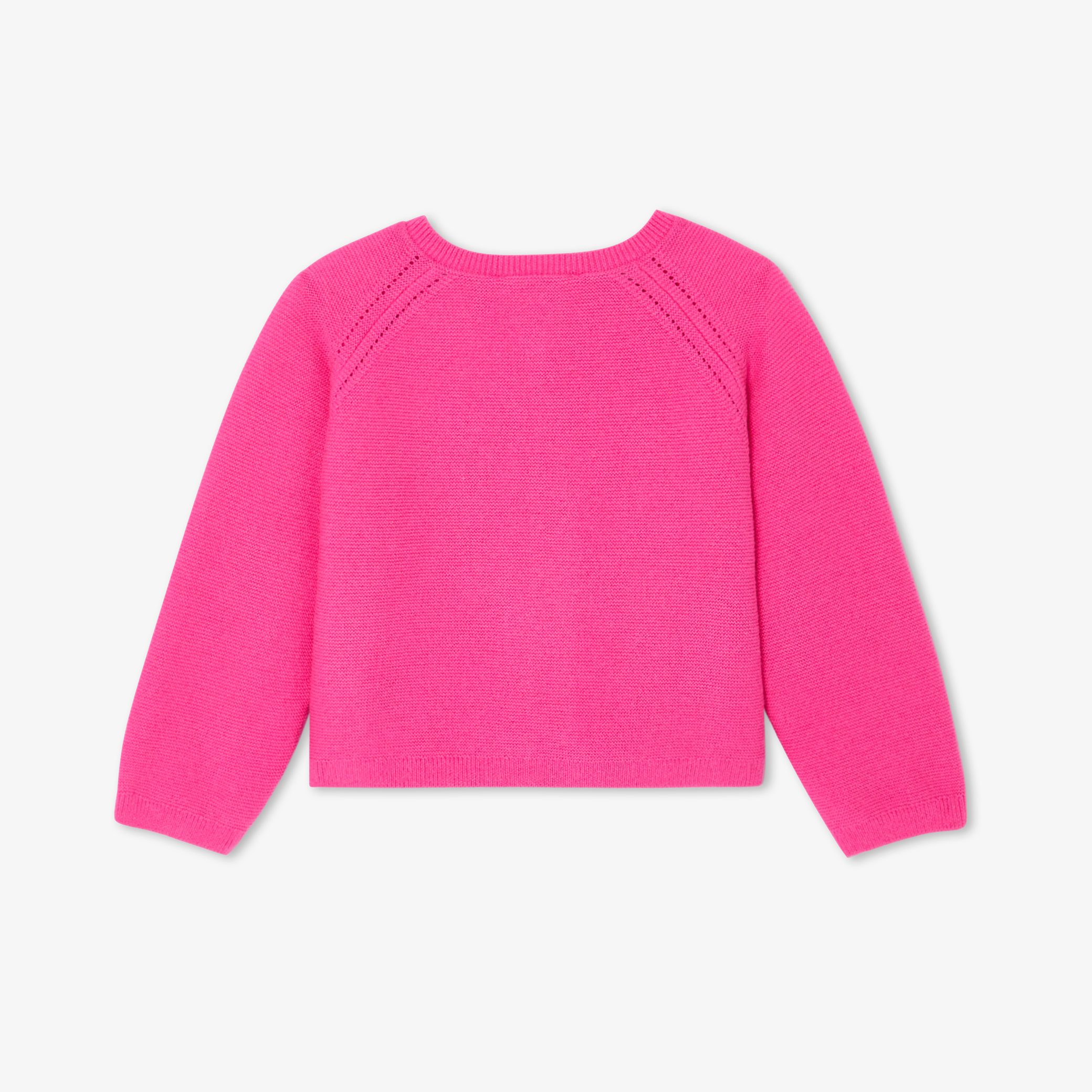 Baby girl cardigan in garter stitch - Poesie - Image 2