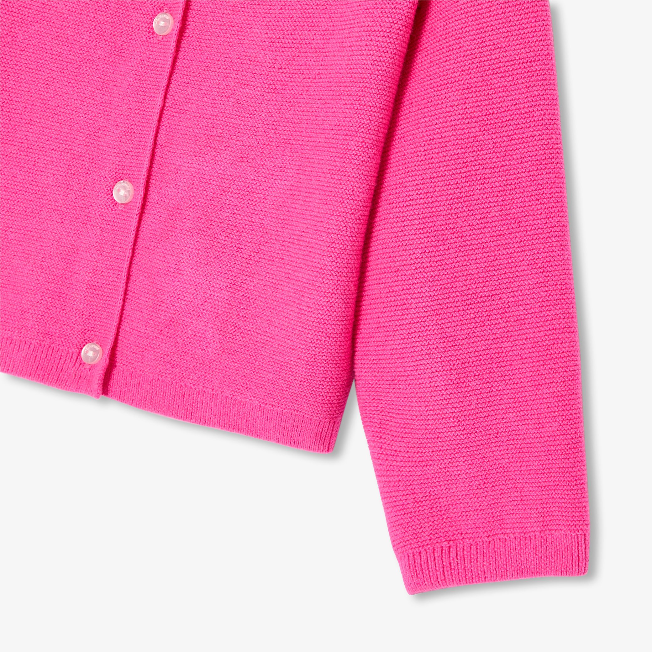 Baby girl cardigan in garter stitch - Poesie - Image 4