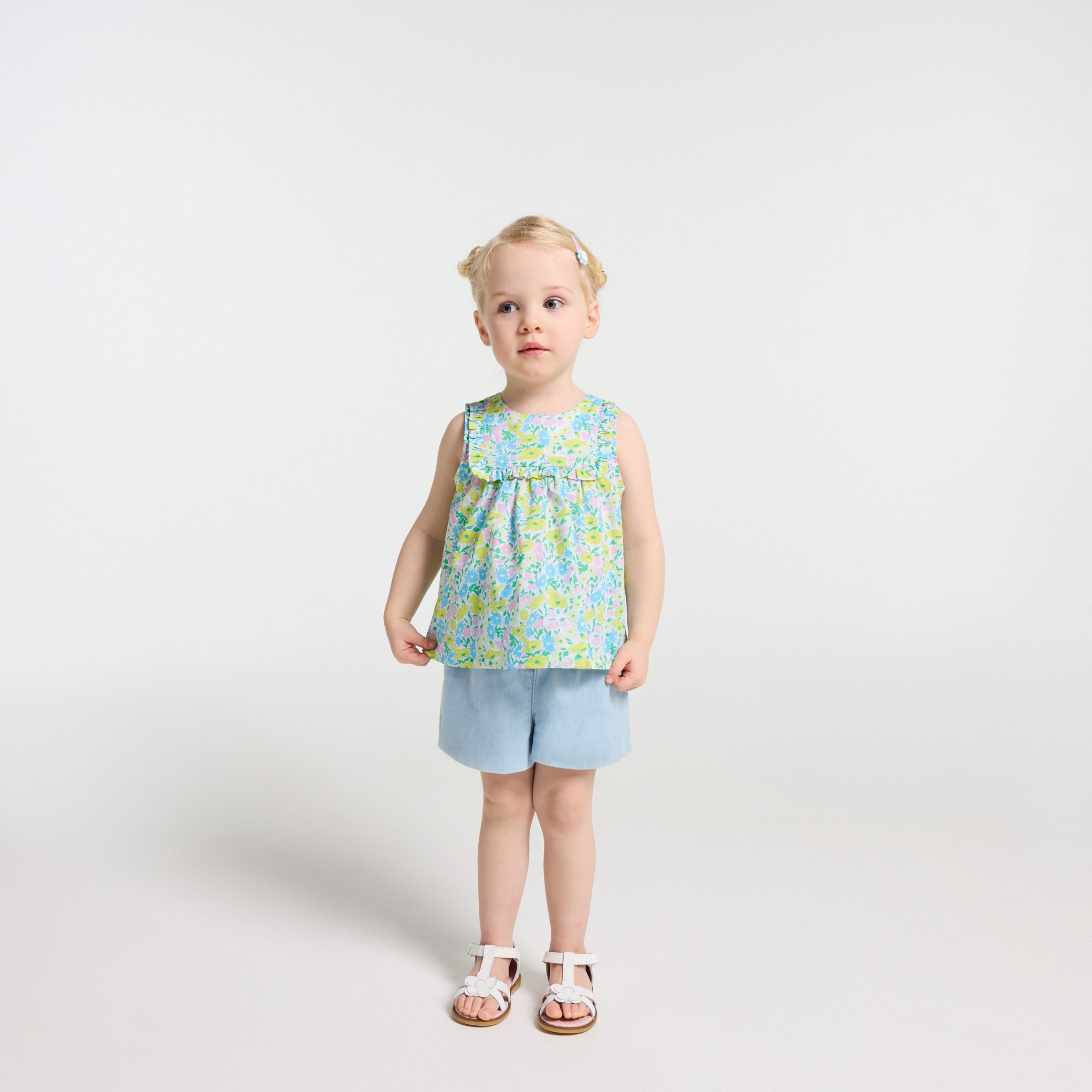 Baby girl lightweight denim shorts - Paisible