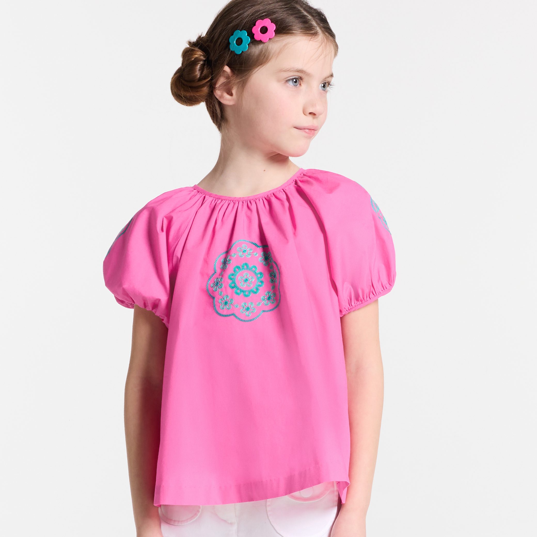 Girl blouse with balloon sleeves - Benedicta