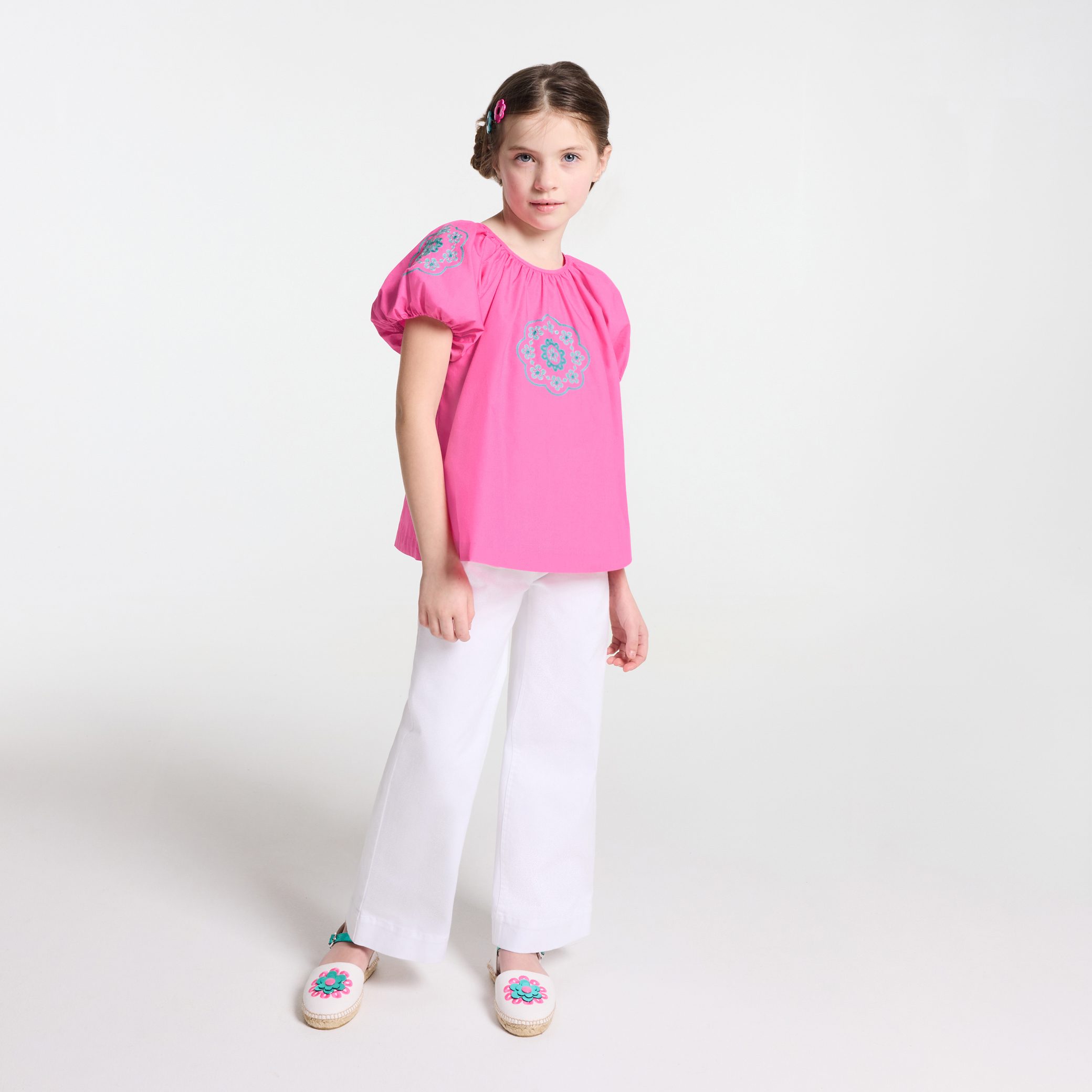 Girl blouse with balloon sleeves - Benedicta - Image 3