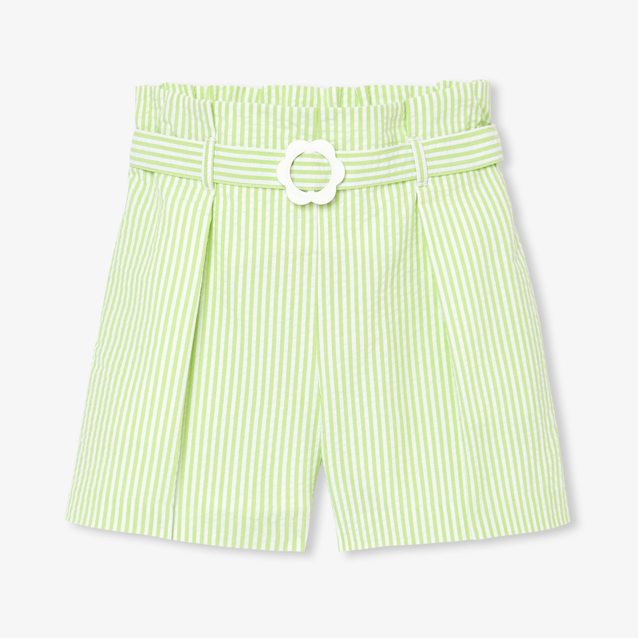 Girl seersucker shorts - Nougat