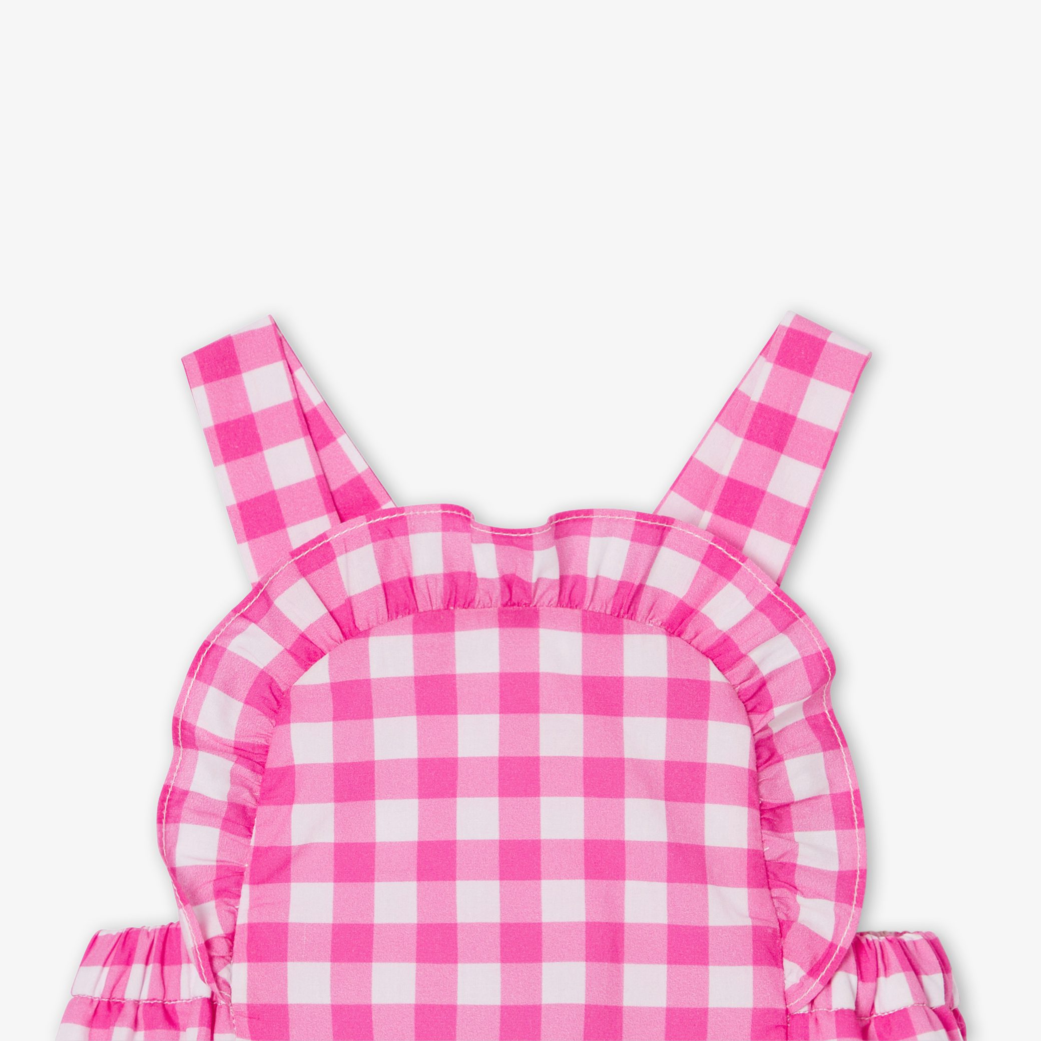 Baby girl gingham romper - Froufrou - Image 3