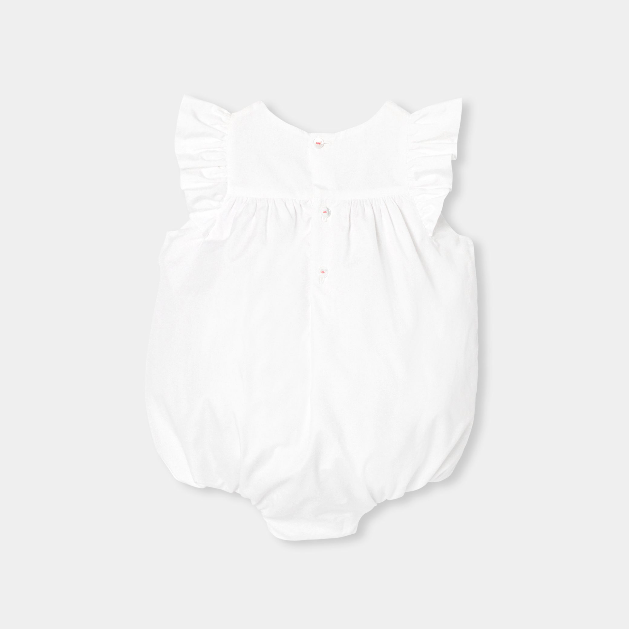 Baby girl smocked romper - Cesarine - Image 2