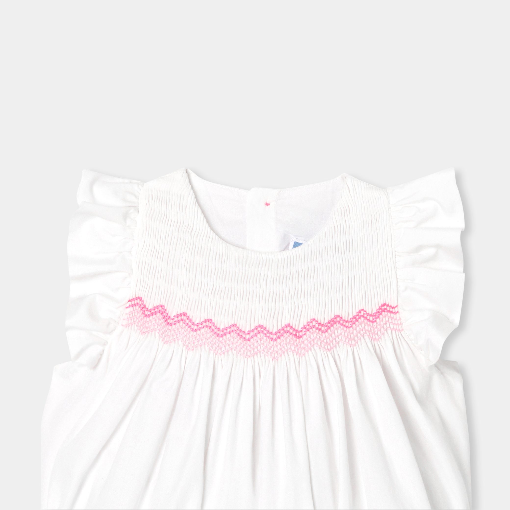 Baby girl smocked romper - Cesarine - Image 3