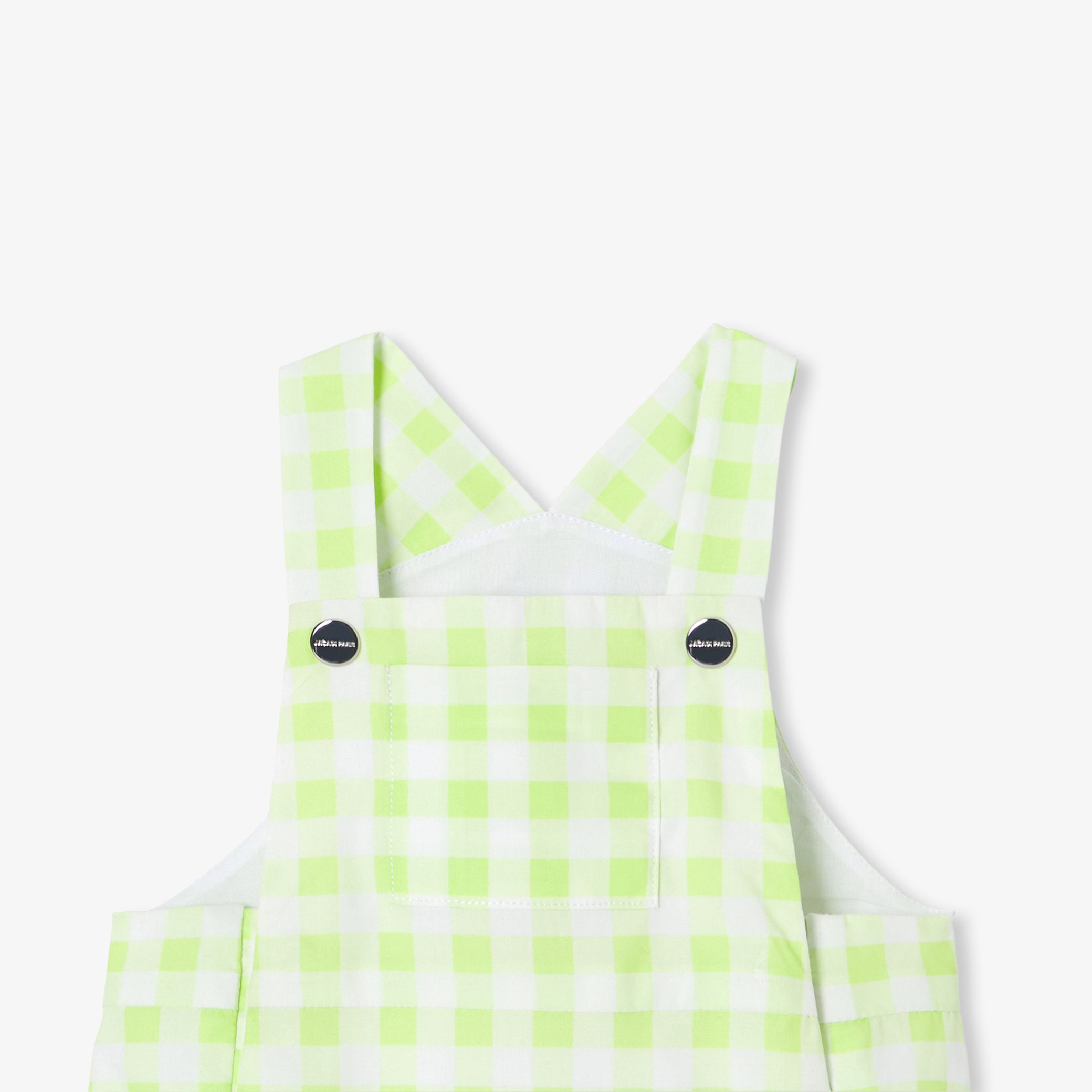 Baby boy gingham romper - Ballon - Image 3