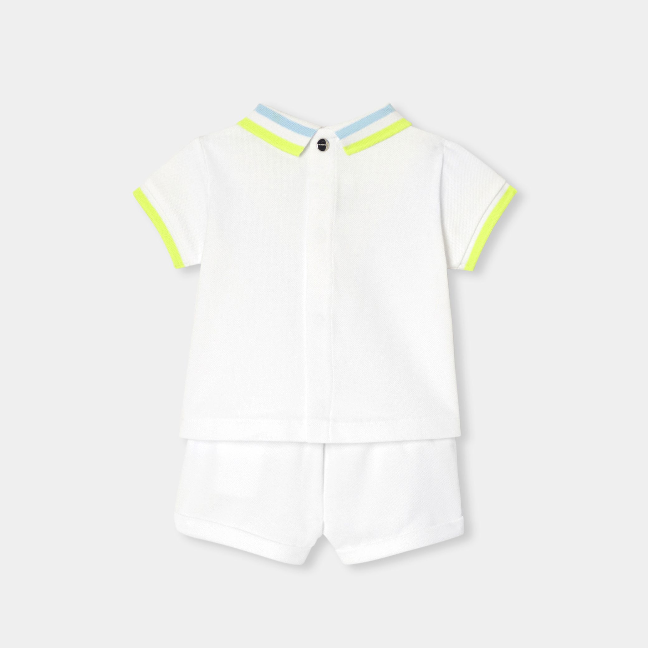 Baby boy set in cotton pique - Amiral - Image 2