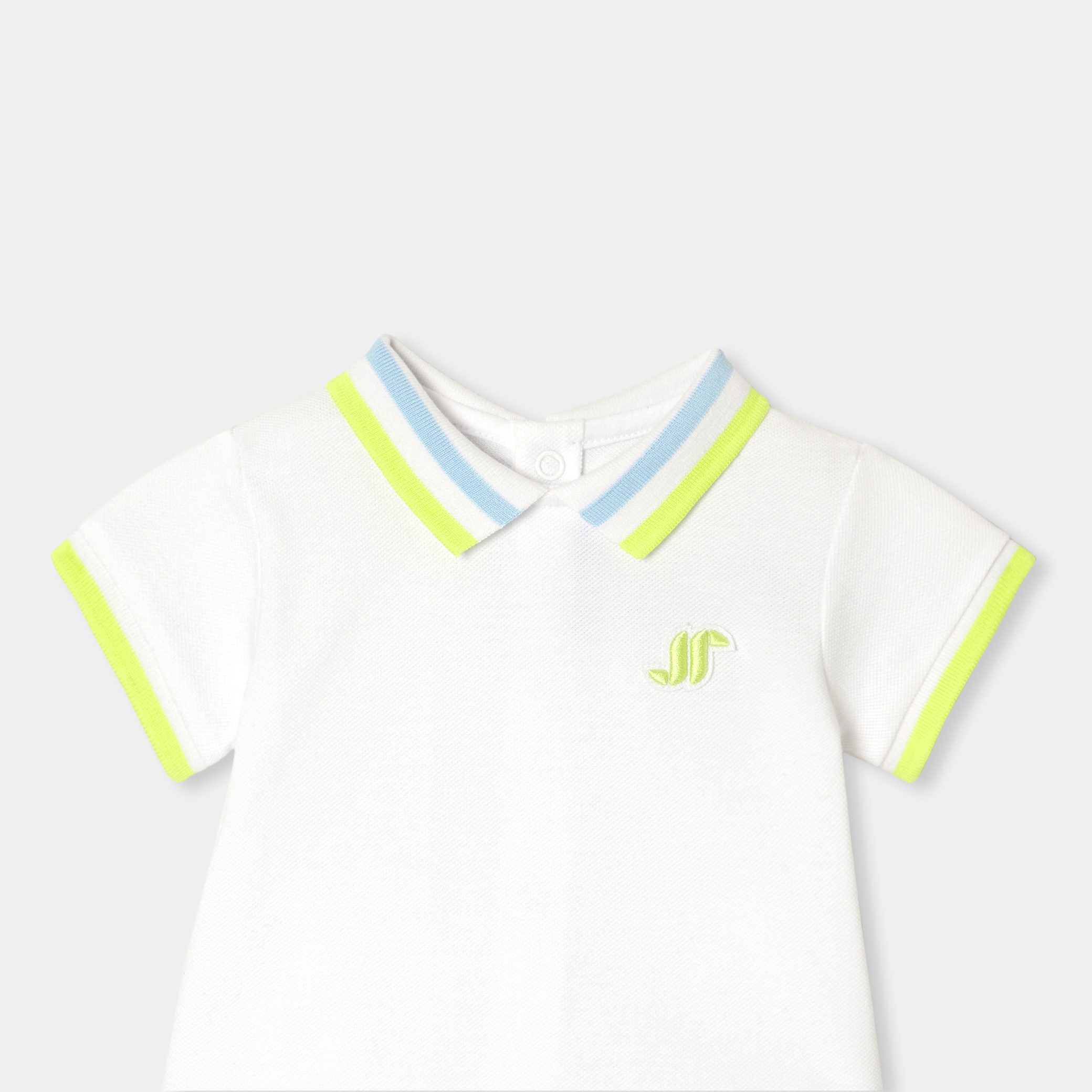 Baby boy set in cotton pique - Amiral - Image 3