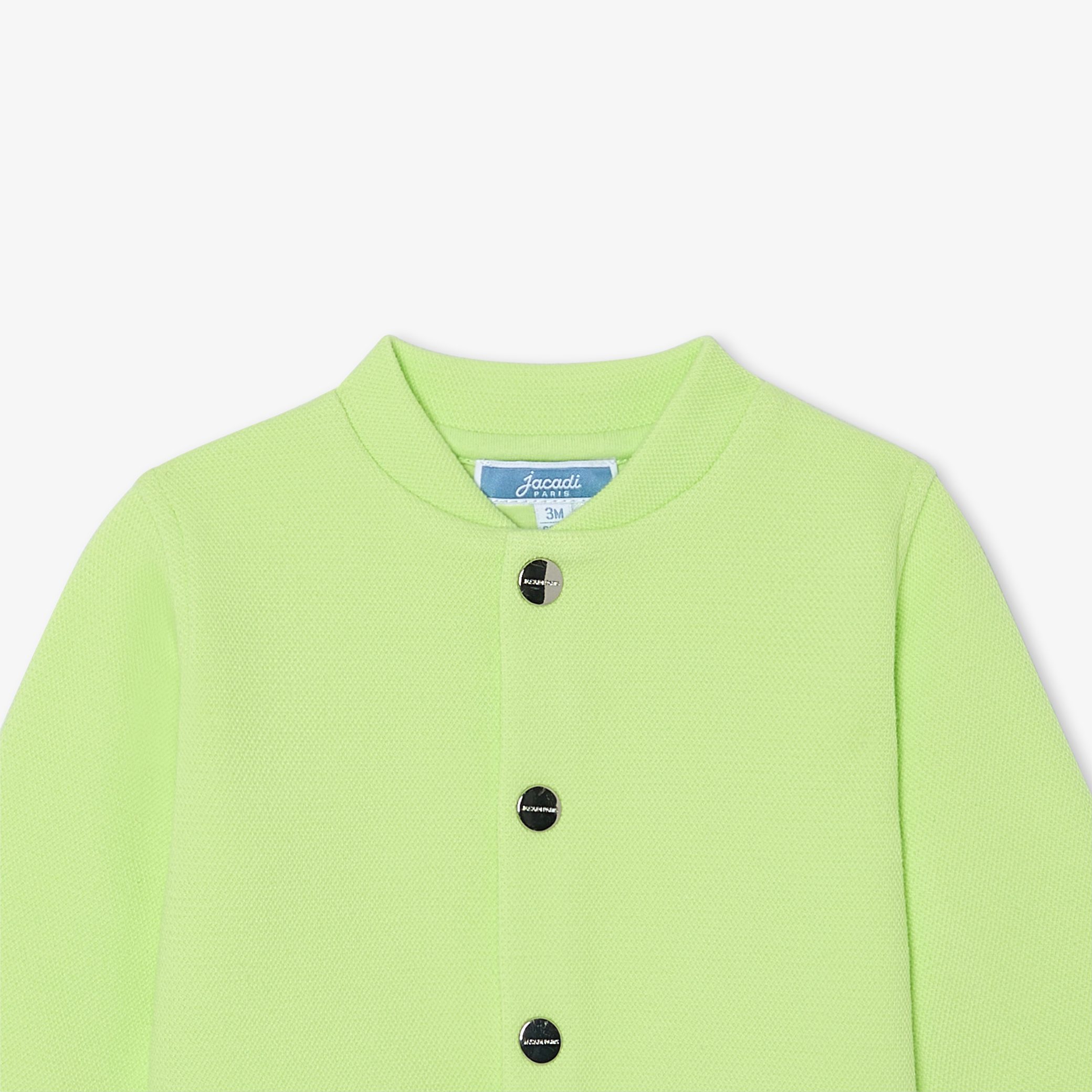 Baby boy cardigan in cotton pique - Ecuyer - Image 3