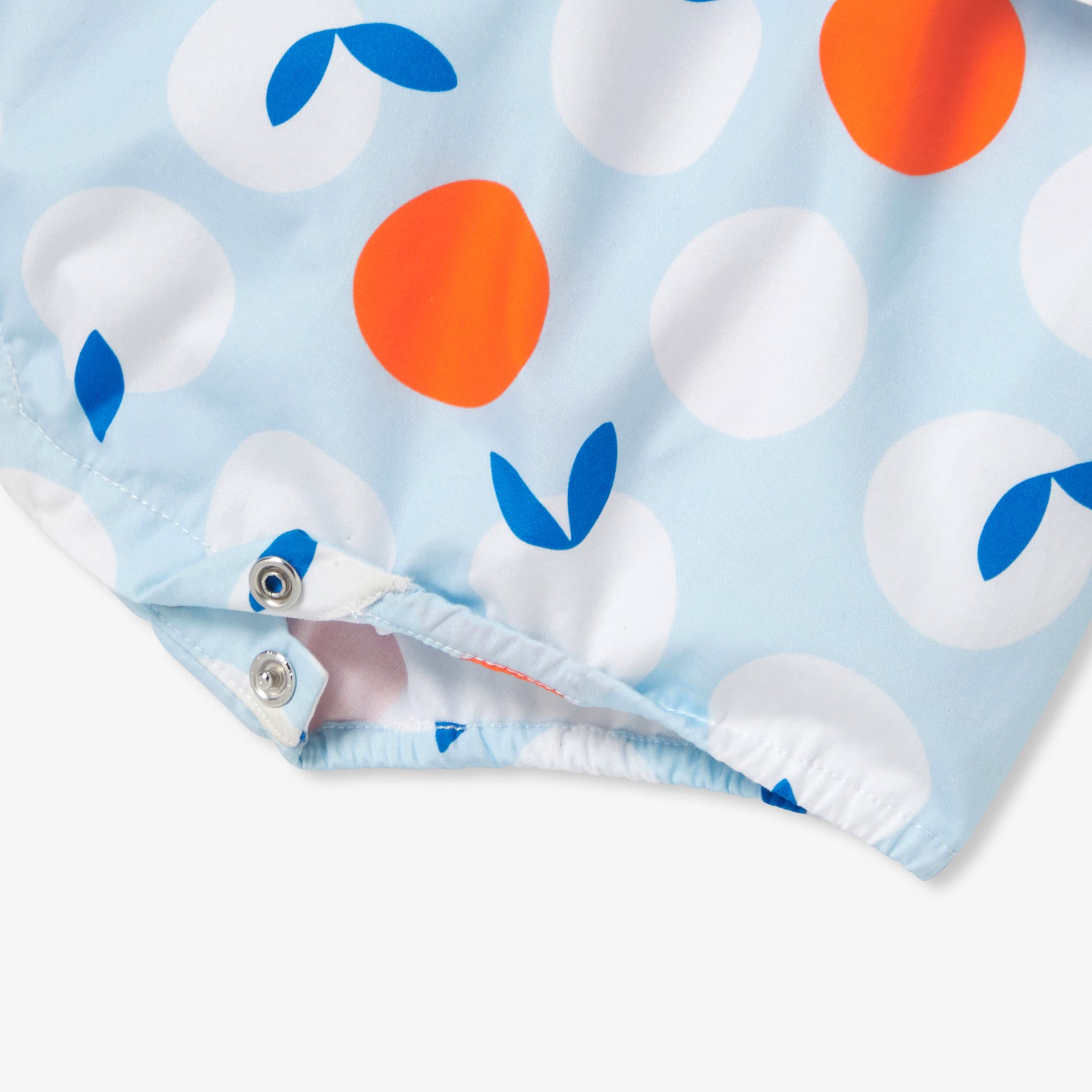 Baby girl two-material romper - Clelia - Image 4