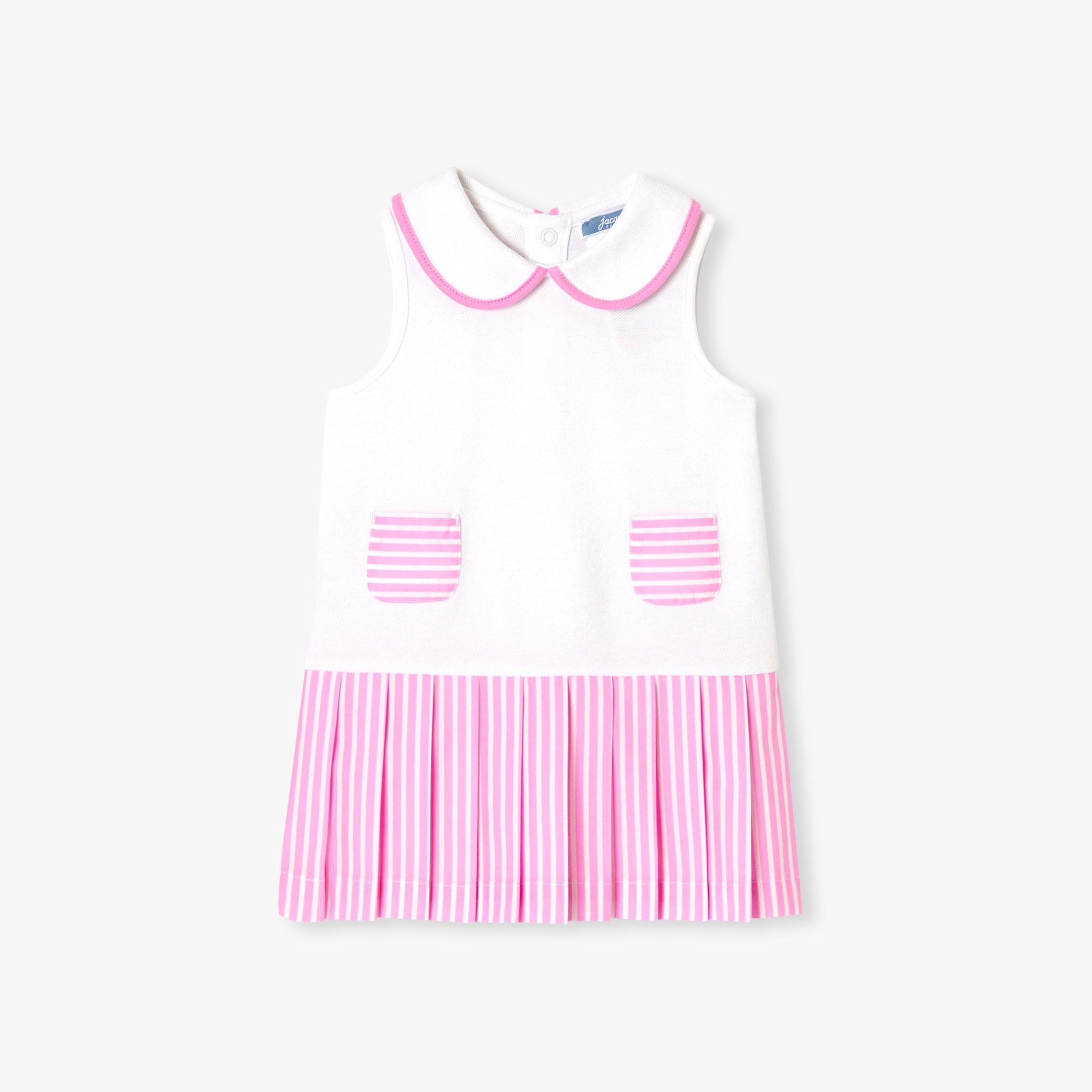 Baby girl dress in cotton pique - Floriane